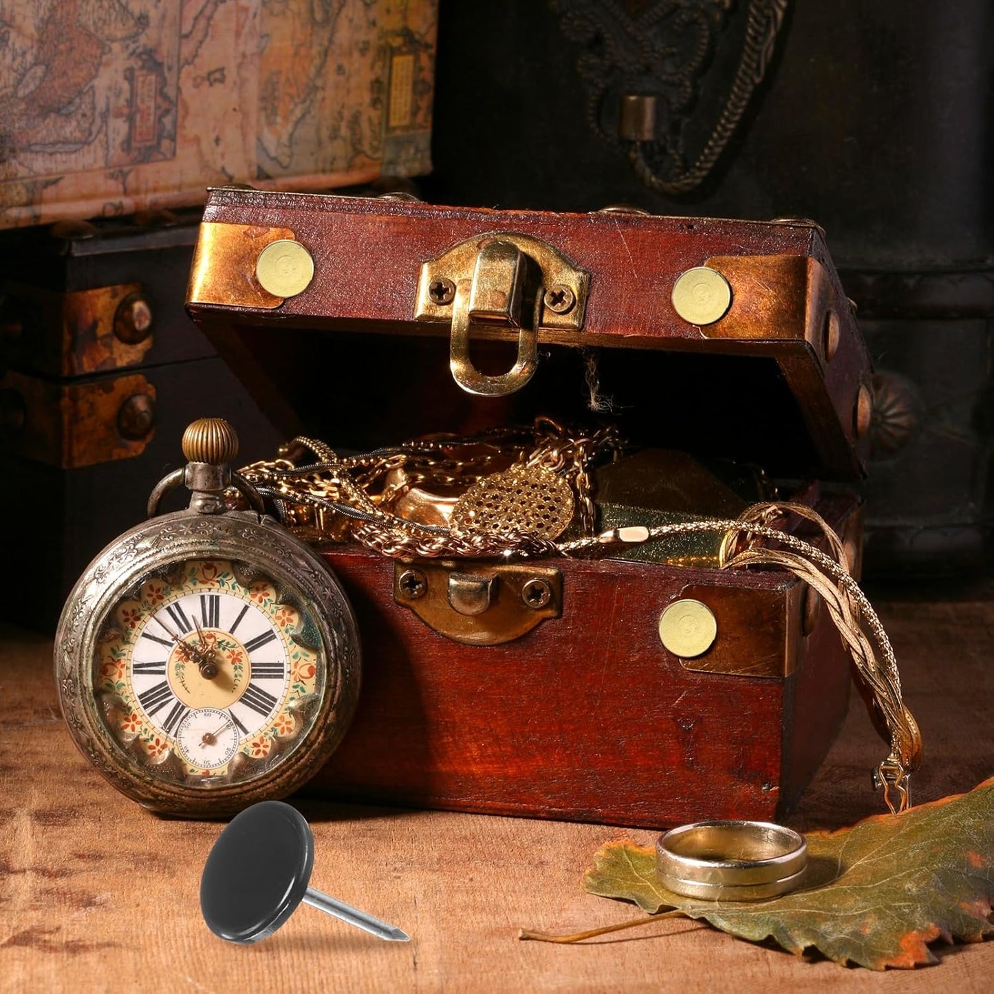 uxcell 150Pcs Upholstery Tacks, 11mmx17mm Flat Head Thumb Tack Decorative Furniture Nails Push Pins for Furniture Sofa Headboards, Black