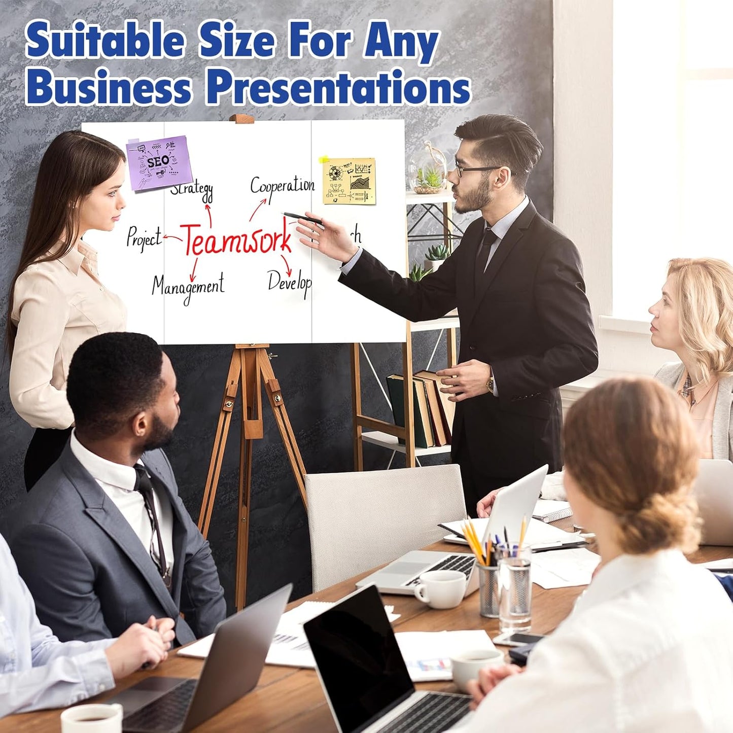 Trifold Poster Board,4 Pack 24" x 16" White Corrugated Poster Boards,Display Board,Perfect for School Projects, Science Fairs, Event Displays, and Business Presentations