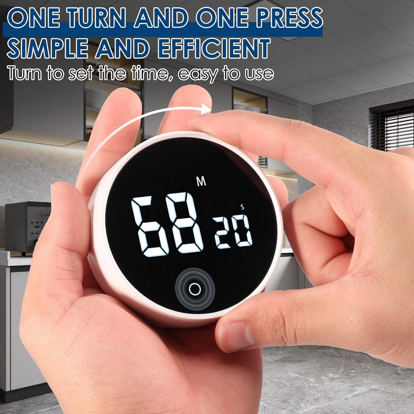 Digital Kitchen Timer Magnetic 200 Minute Countdown Count Up Battery Powered Magnetic Digital Timer Upright Desk with Hidden Stand for Cooking Baking