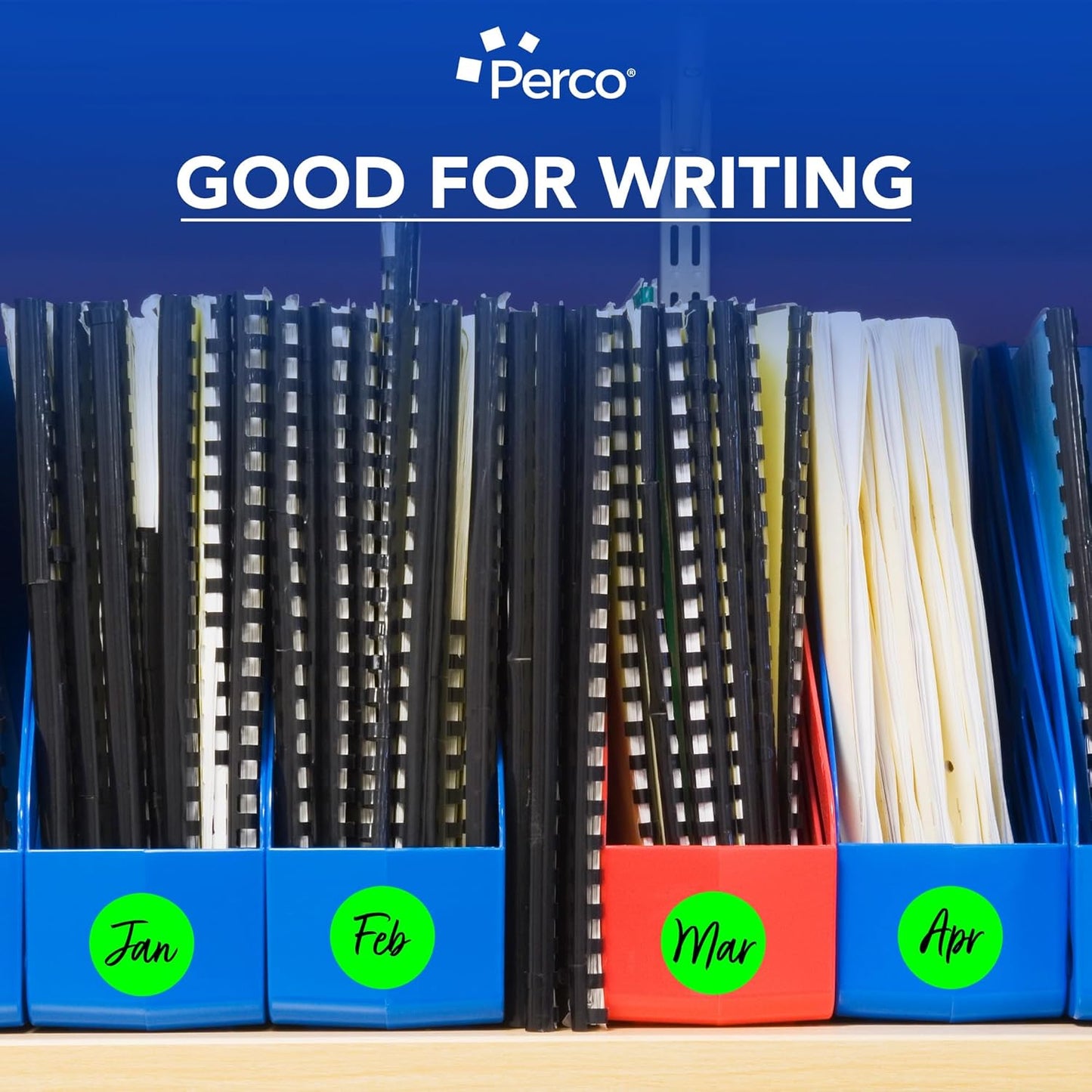 Perco Fluorescent Green 2-Inch Round Circle Dot Sticker Labels - Multi-Roll Pack (3 Rolls, 500 Labels Each) - Permanent Adhesive, Vibrant Colors, Strong Hold - Perforated for Easy Use - Made in USA