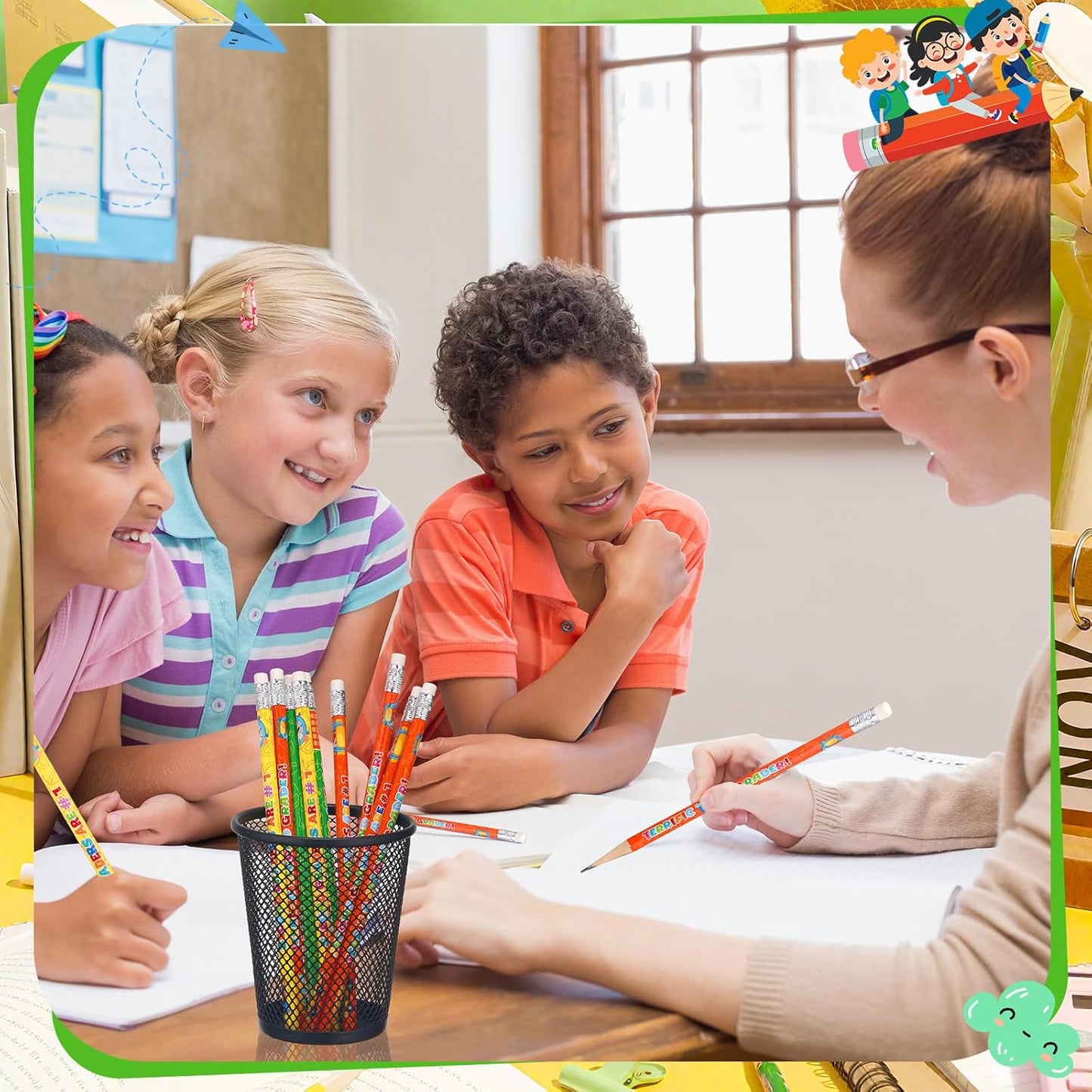 Tenceur 48 Pcs 3rd Graders Pencils, 3 Motivational Cute Pencils Bulk with Erasers for Kids Student Teacher Classroom Reward Back to School Supplies