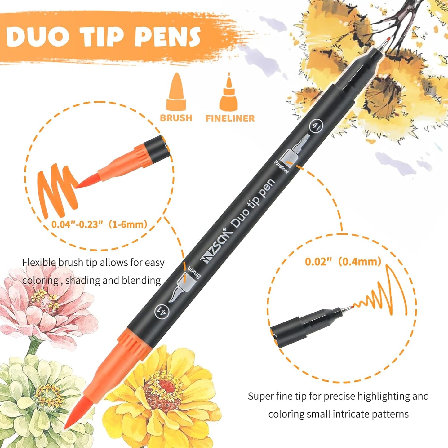 200 Colors Markers for Adult Coloring Books No Bleeding - Duo Tip Art Pens, Fine & Brush Coloring Marker for Adult Calligraphy, Illustration, Cards Drawing, Note taking Lettering, Journaling