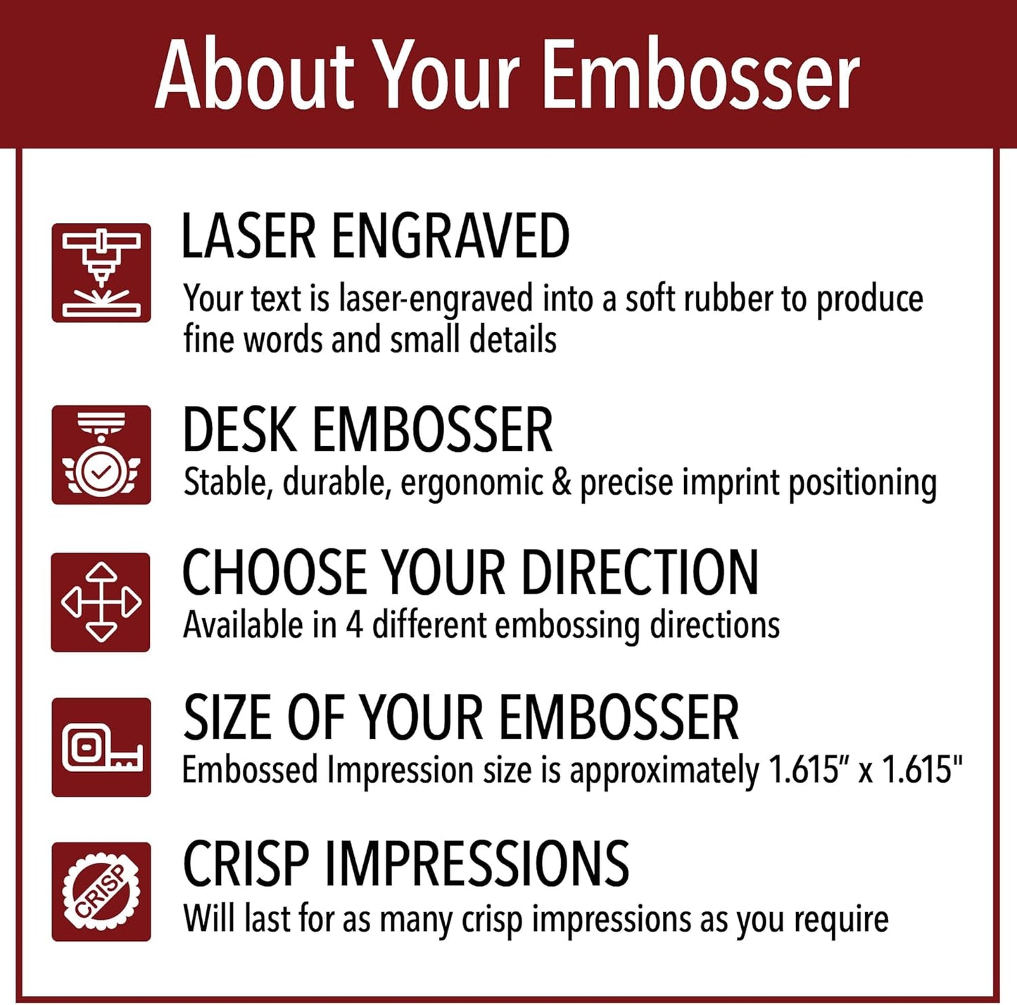 Utah Round Notary Embosser | Official State Embosser | Official Seals | Meets State Specifications (Utah, Round Embosser)
