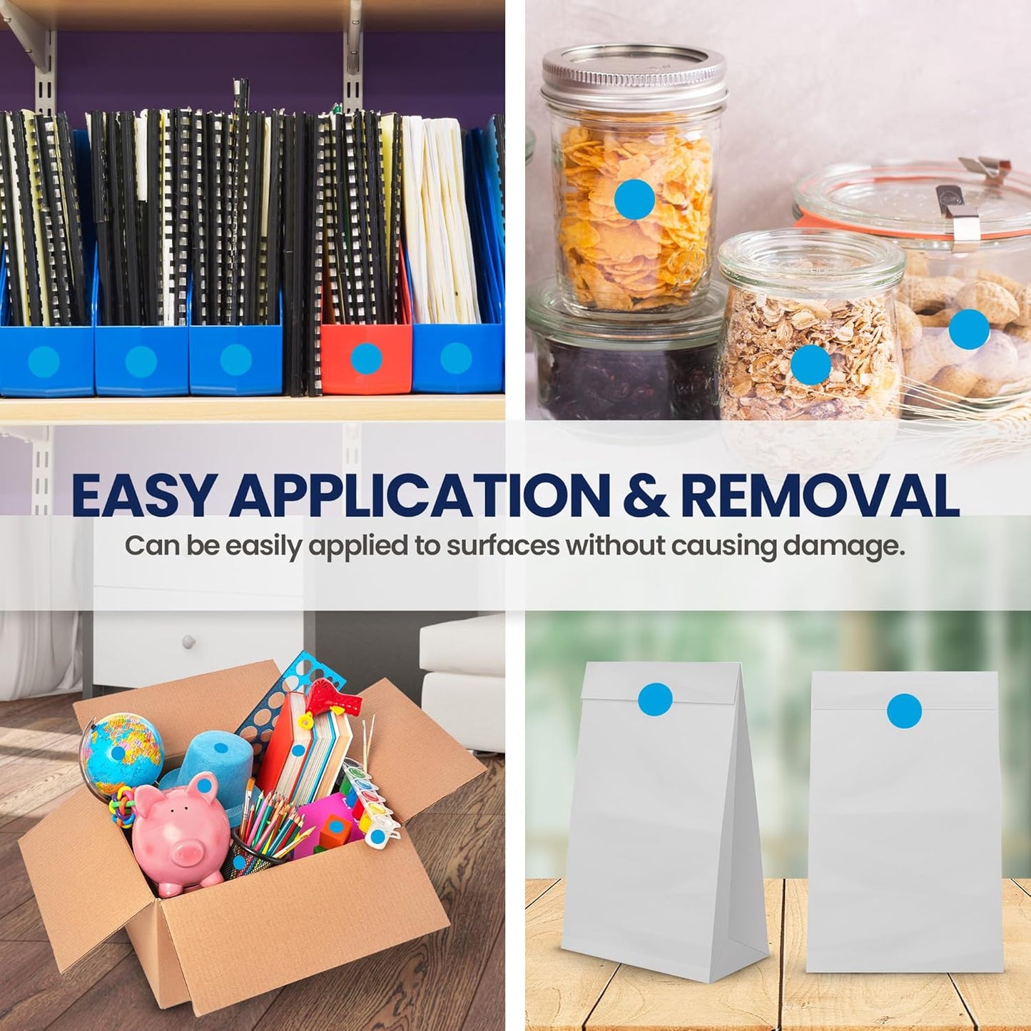 Perco Light Blue 1-Inch Round Circle Dot Sticker Labels with Removable Adhesive – 1,000 Labels/Roll – Versatile, Vibrant Colors, Reliable Hold, No Residue, Perforated for Convenient Use — Made in USA