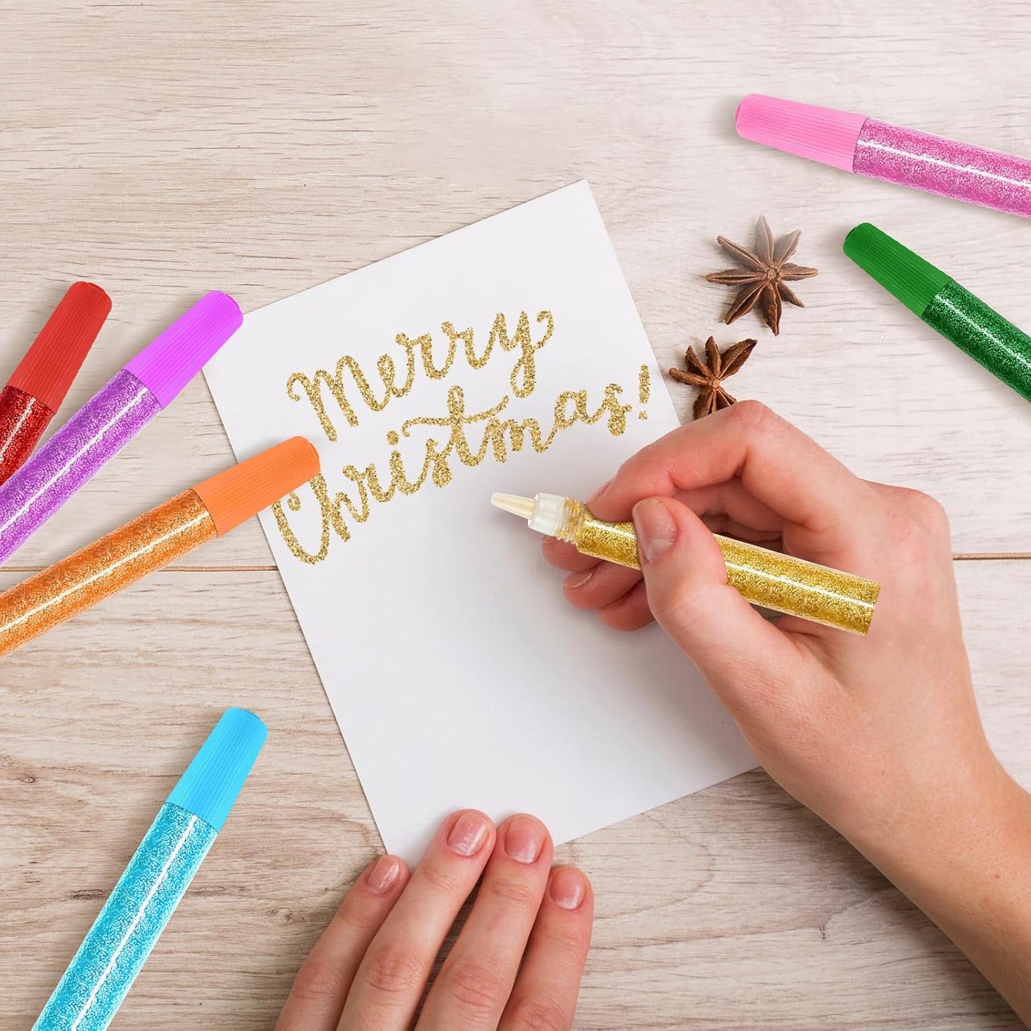 72 Pcs Glitter Glue Pens Bulk 18 Colors Crafts Pens Stick Glitter Glue for Crafts School Gifts Supplies for DIY Arts, Projects Scrapbooking, Cards(10 ml)