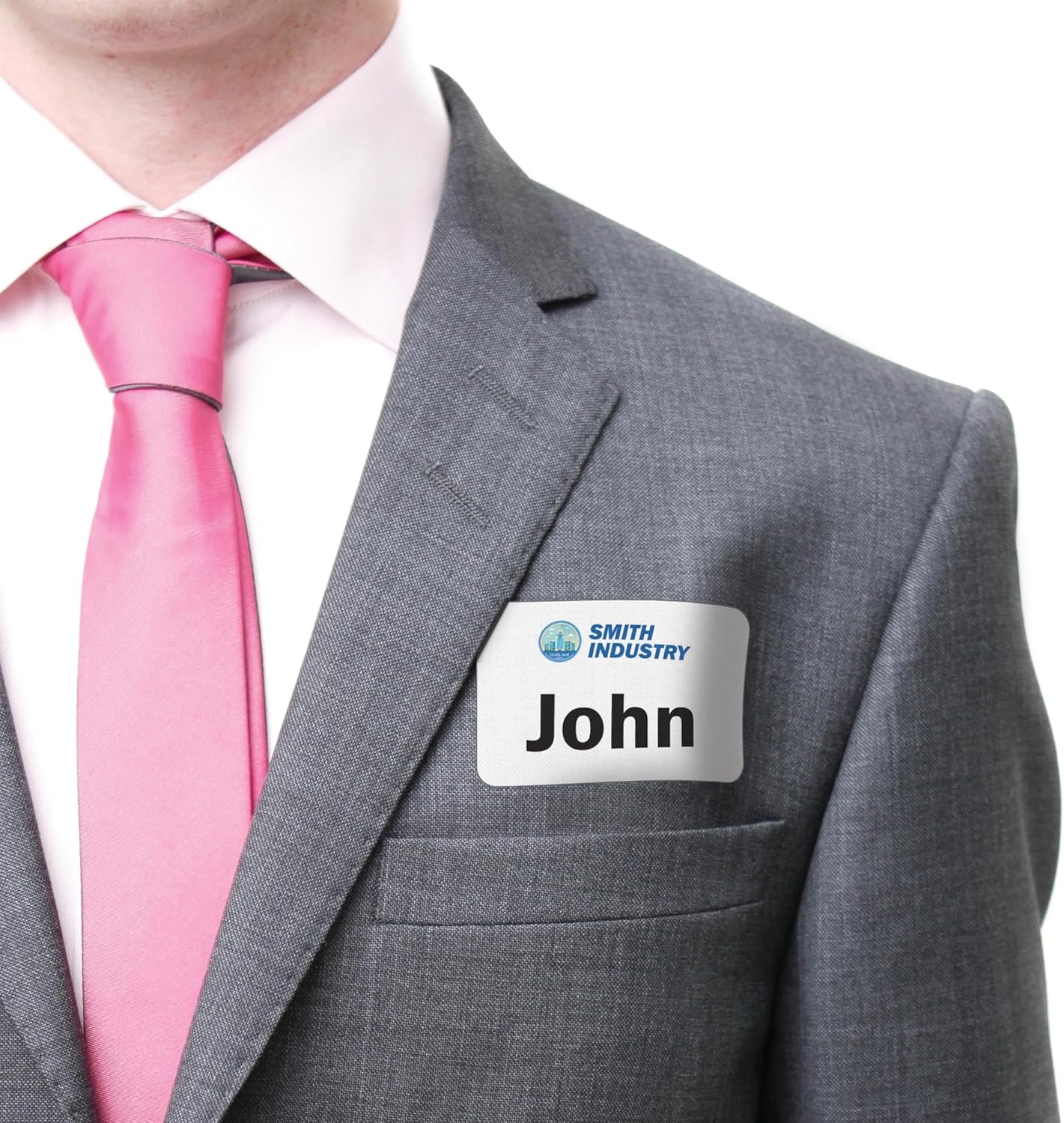 Premium Label Supply Blank Printable Name Tag Stickers - 2-1/3" x 3-3/8" - Laser/Inkjet Compatible – (8 per Sheet) 100 Sheets – 800 Total Adhesive Name Tags