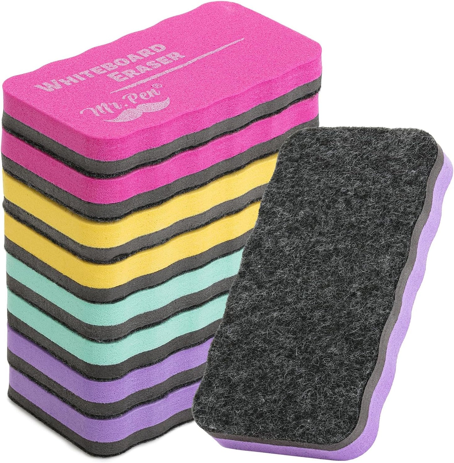 Mr. Pen- White Board Erasers, 8 Pack, Pastel Colors, Magnetic Dry Erase Eraser