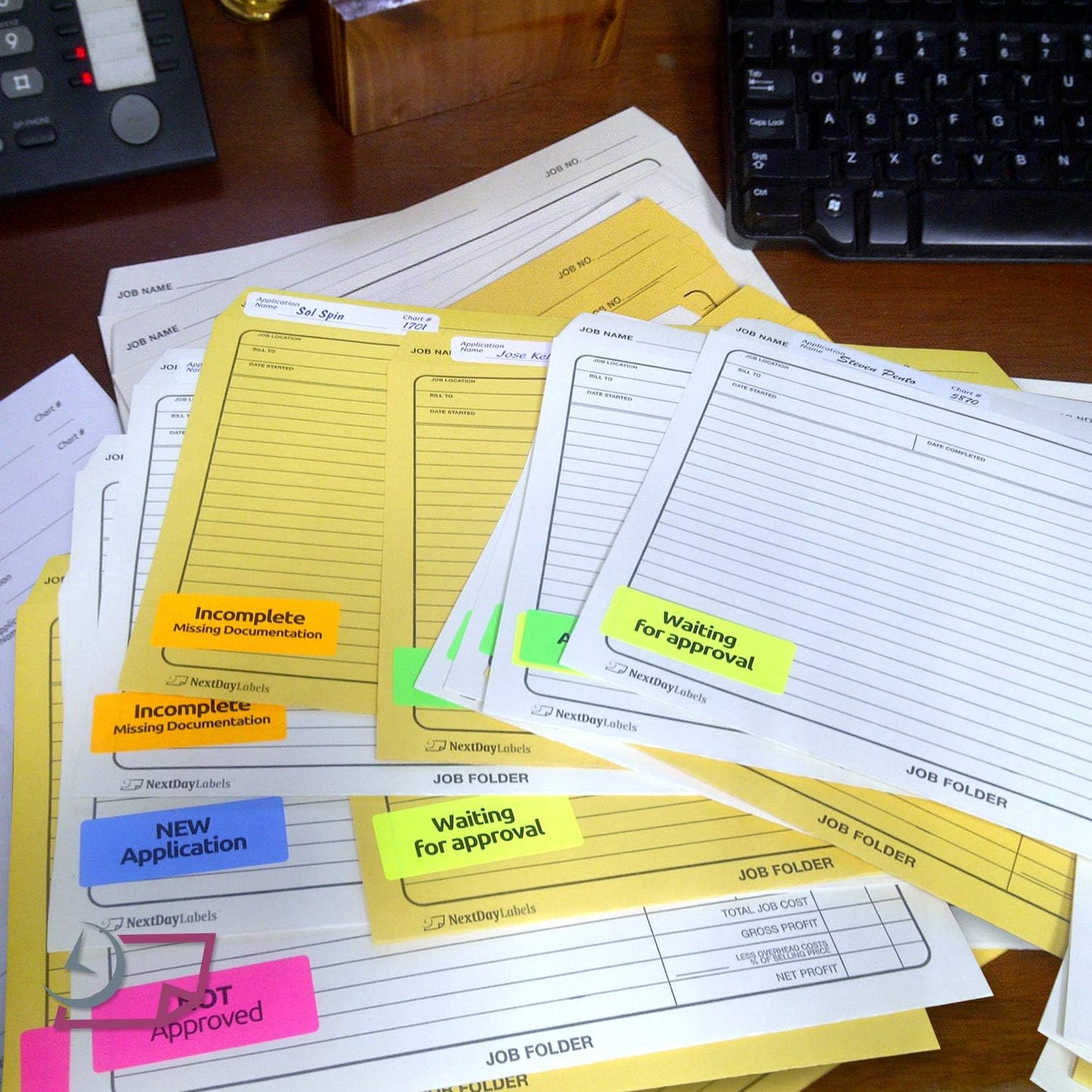 NextDayLabels - 8-1/2 x 11" Neon Color High Light Fluorescent Labels for Laser & Inkjet Printer (Yellow Fluorescent, 1" x 2-5/8" - 30 Per Page | 3000 Labels)