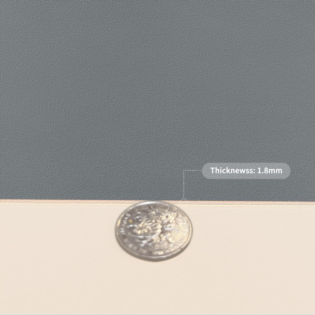 Leather Dresser Cover,1.8mm Thick,14x78 Inch,Dresser Protector Top,Dresser Top Protector,Dresser Cover Top,Dresser Top Cover,Dresser Cover Top for Bedroom.(Off White+Light Gray,14x78)