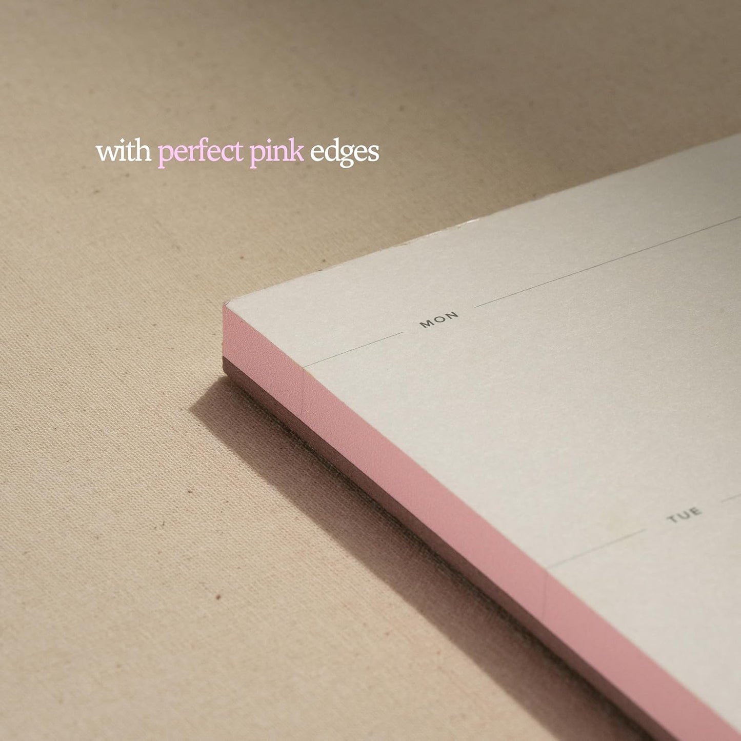 Daily and Weekly To-Do List Notepad – Desk Pad for Work and Study, Pink, 11.7x8.3 Inches