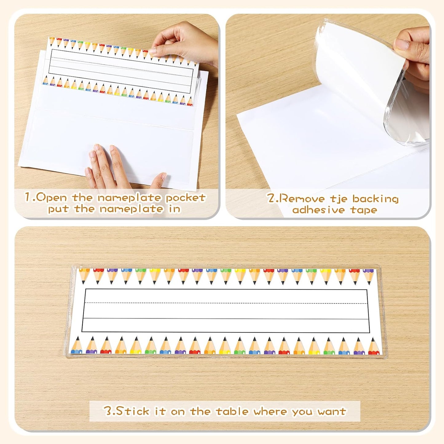 Jeyiour 100 Pcs Label Holders Adhesive Nameplate Pockets Storage Bin Labels Index Card Holder Shelf Plastic Peel Stick for Classroom Supermarket Bookshelf Library Student Box Drawer (3.5 x 10.9 Inch)