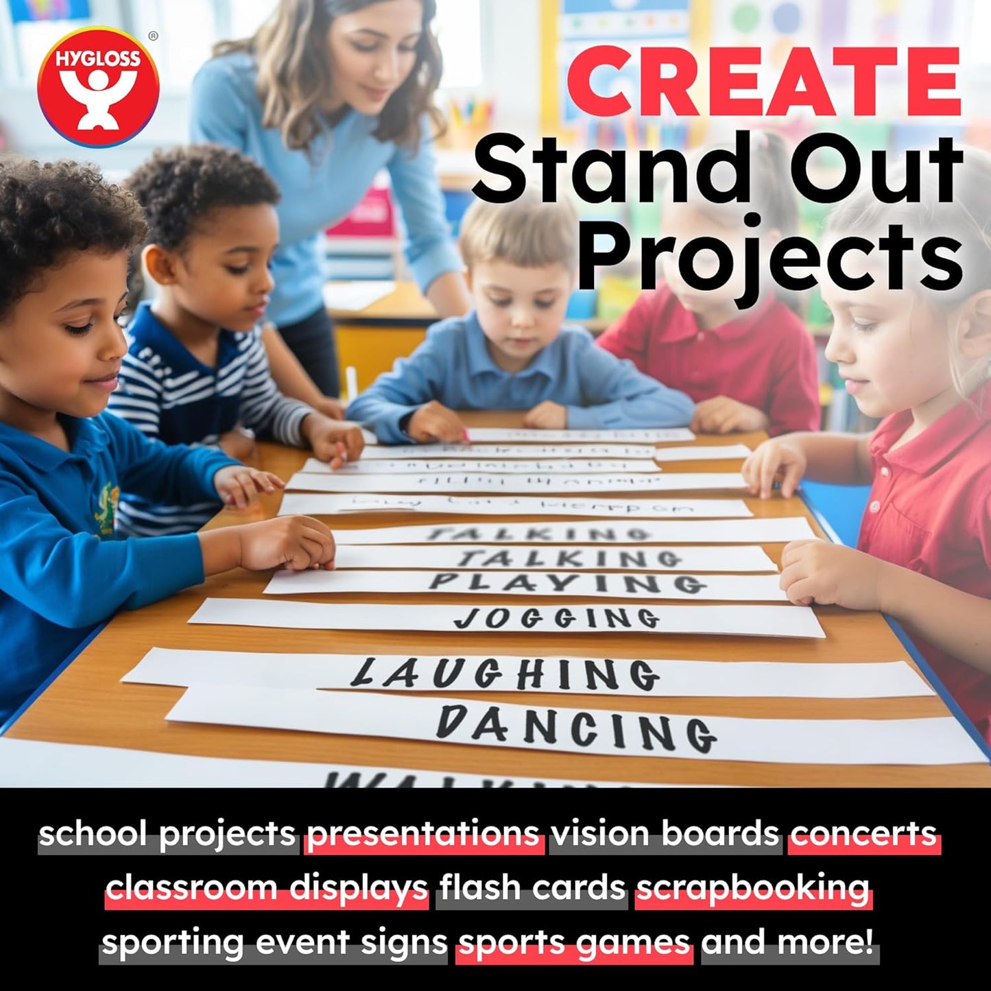 Hygloss Small Poster Board 4x11 - 100 Poster Boards Bulk Pack - 10 Pt. Thickness White Poster Board Paper for Projects, Presentations, Displays, Signs, Crafts - Blank Posterboard Multipack 4" x 11"