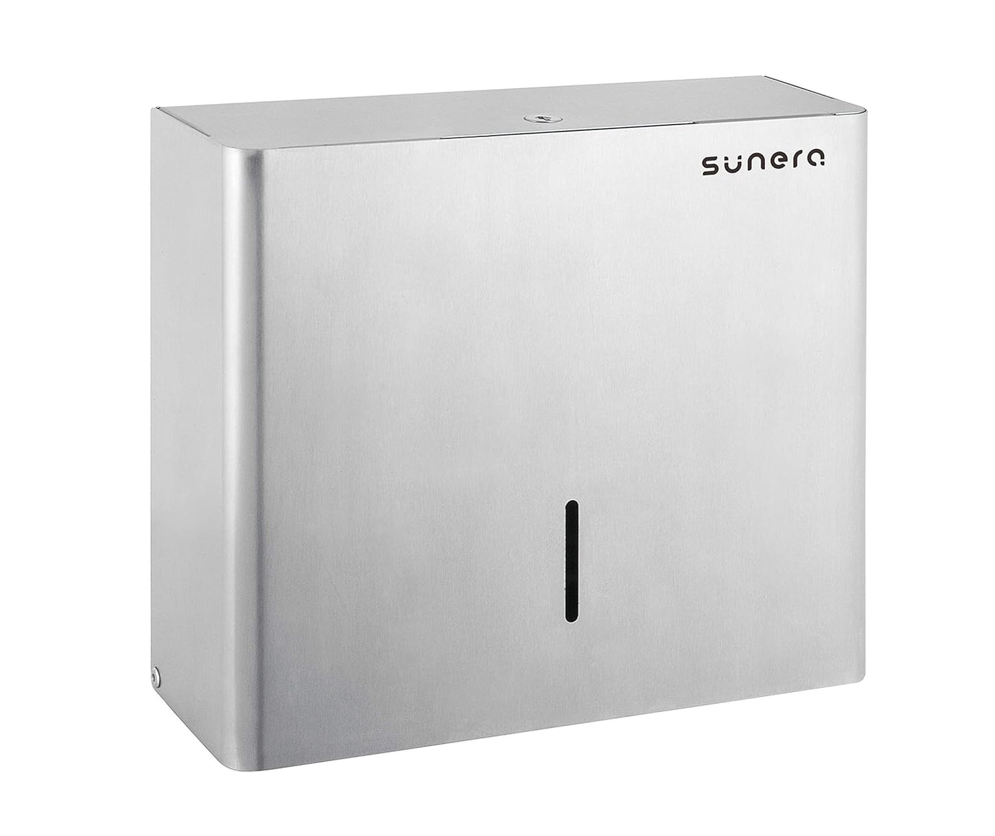 SUNERA Luxury Commercial Paper Towel Dispenser Wall Mount M-Fold Hand Paper Towel Dispenser 304 Stainless Steel Brushed Finish Durable