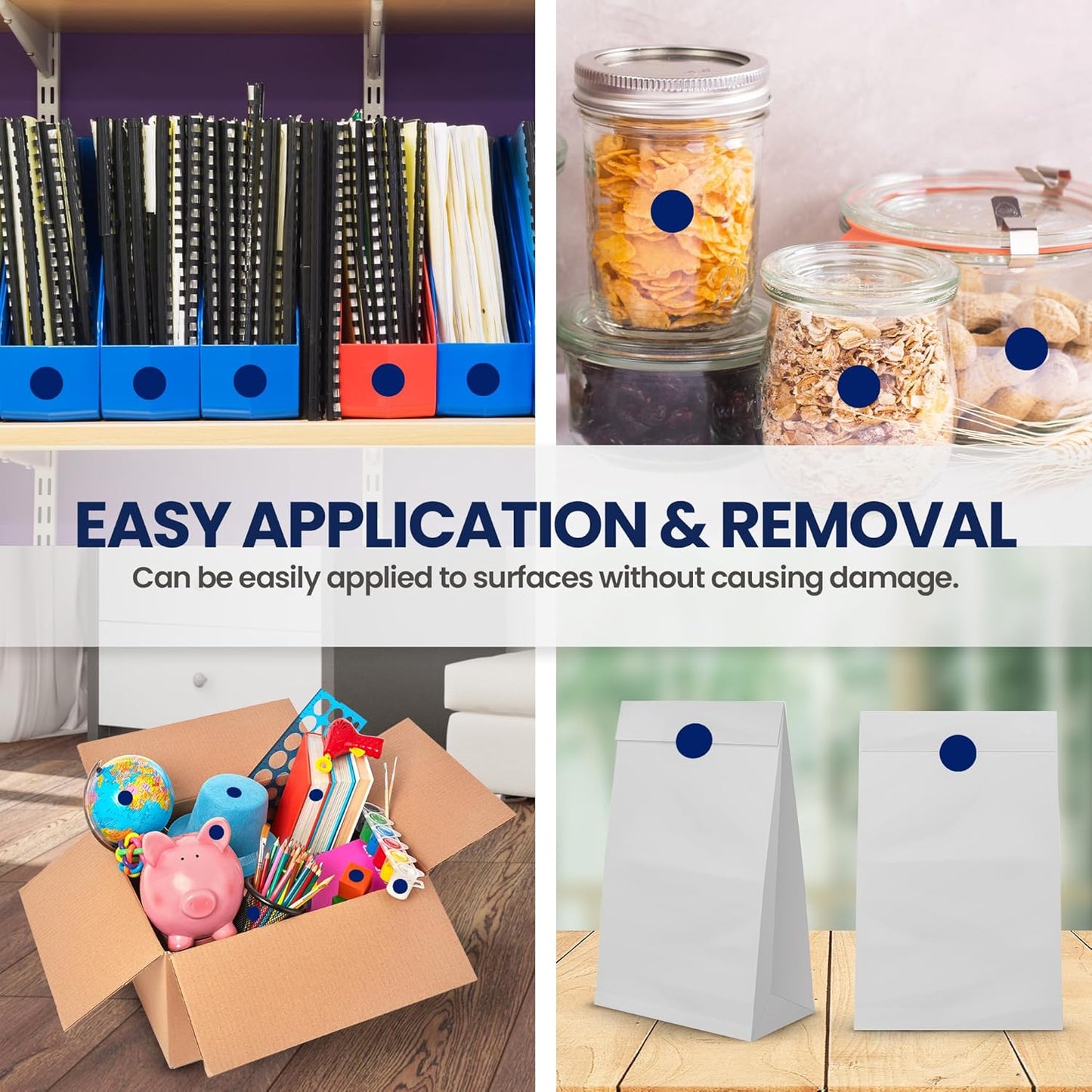 Perco Dark Blue 1-Inch Round Circle Dot Sticker Labels with Removable Adhesive – 1,000 Labels/Roll – Versatile, Vibrant Colors, Reliable Hold, No Residue, Perforated for Convenient Use – Made in USA