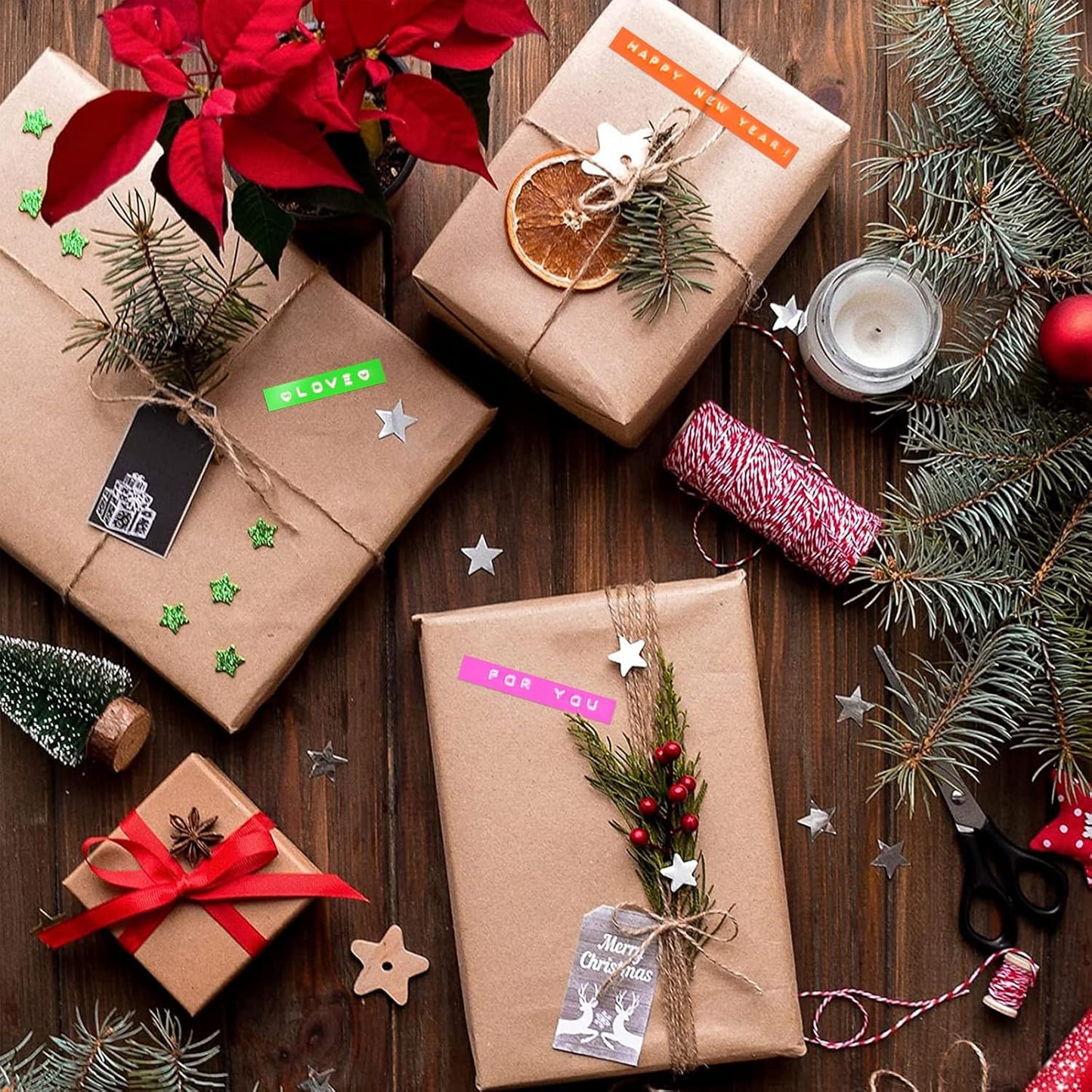 UNOKA Embossing Tape Neon Compatible for DYMO Organizer Xpress Label Maker Refills, 3/8 3D Plastic Colored, Neon Pink/Orange/Green/Red/Blue/Black for Dynamo S0717930 Omega Junior Embosser, 6 Pack