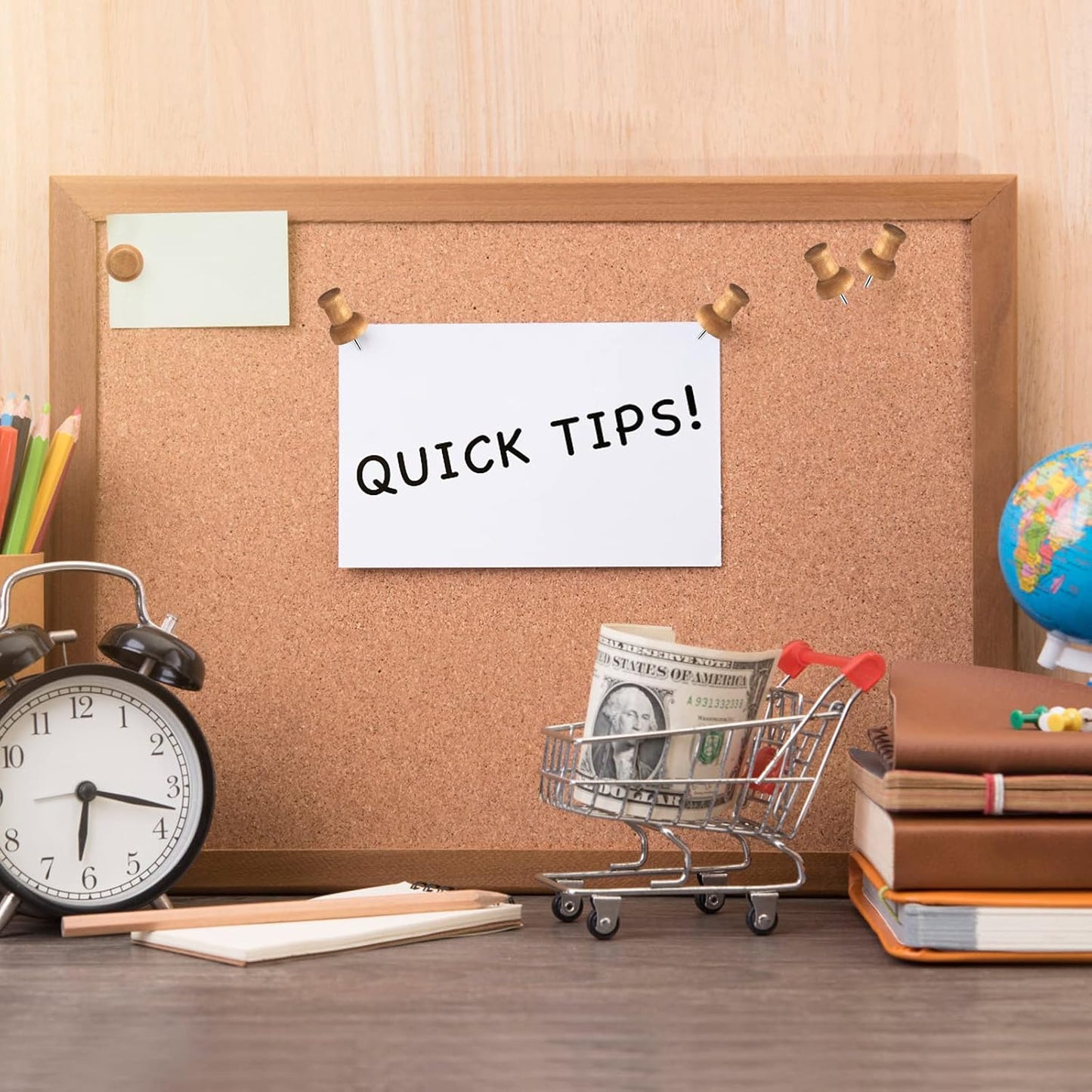 100Pcs Wood Push Pins, Thumb Tacks for Decorative, Wooden Pins and Tacks, Cork Board Thumbtacks, Cute Thumbtack for Wall and Bulletin Board, Map Pins