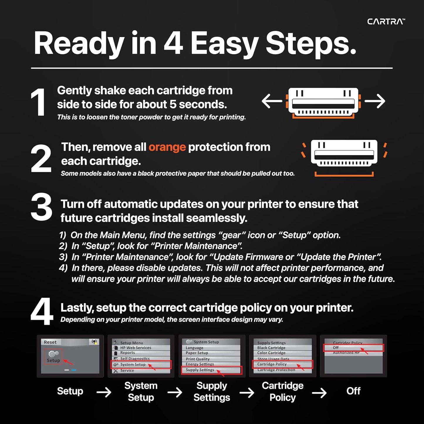 CARTRA 212X High Yield Toner Cartridges 4 Pack for HP Color Laserjet Enterprise Flow MFP M578c, M578z, M554dn, M555dn, M555x, M578dn, M578f, M578, M554, M555 Series Printer