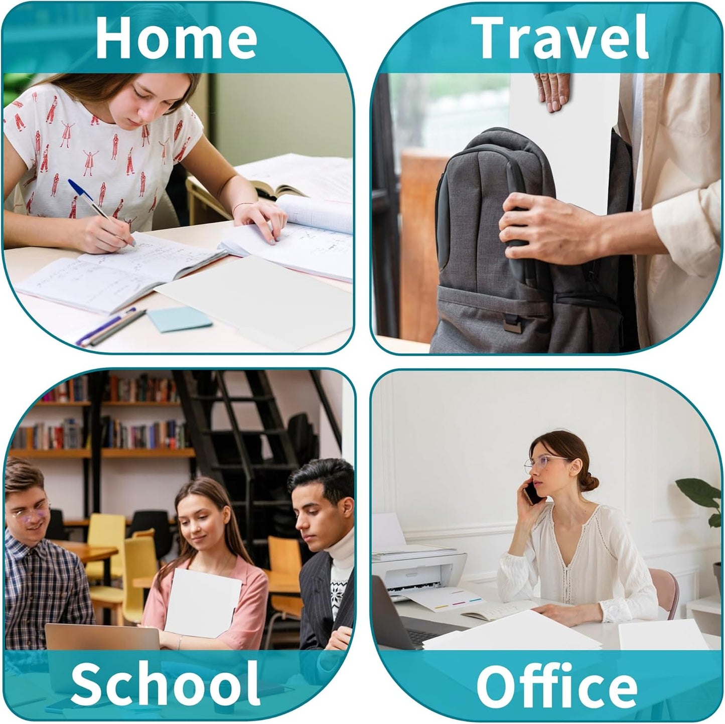 100 Packs Colored File Folders,White File Folders,Two Tone Color File Folder 8.5 x 11 Inch,1/3 Cut Tabs Letter Size,Manila File Folders for Office,School and Home,Organization