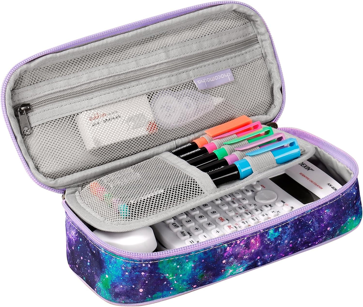 Choco Mocha Mermaid Pencil Case for Girls, Soft Pencil Case Kids Pencils Pouch for Kindergarten Girls, Blue