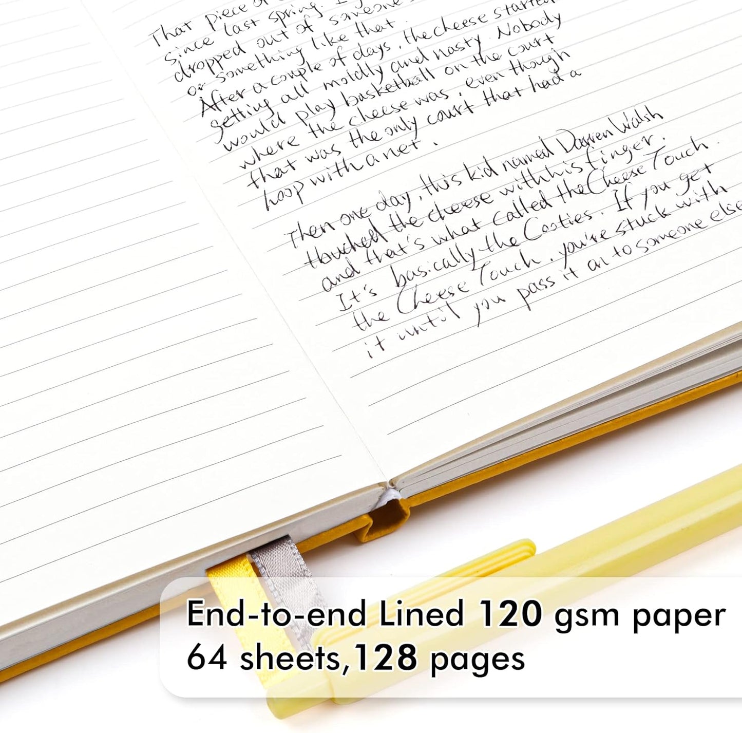 12 Pack Notebooks Journals Bulk with 12 Black Pens, Feela A5 Hardcover Notebook Classic Ruled Journal Set with Pen Holder for School Business Work Travel Writing, 120 GSM, 5.1”x8.3”, Yellow