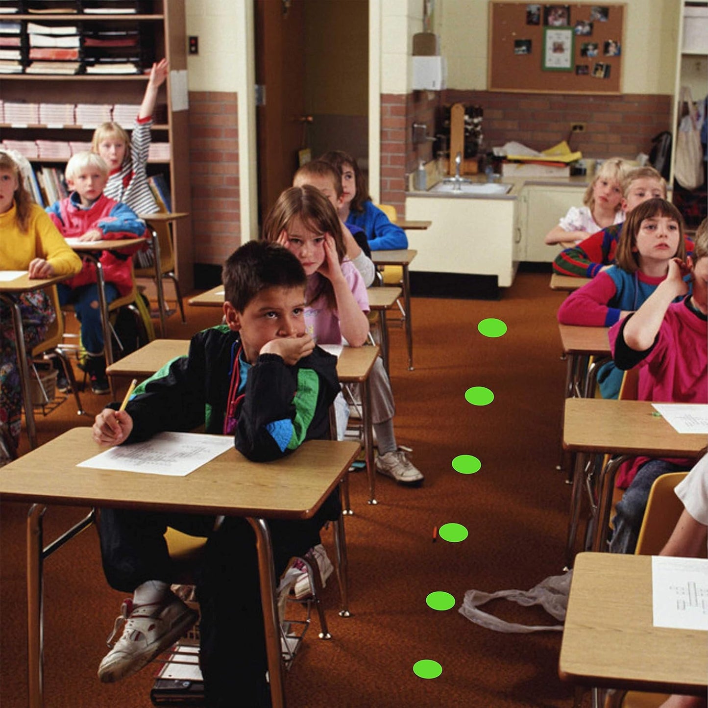 PARLAIM 3 Inch Round Color-Code Dot Stickers, 500 per Dispenser Box Roll dots Label,Light Green Inventory Circle Stickers