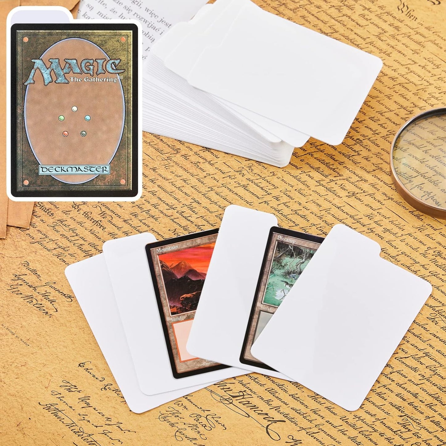 Lewtemi White Trading Card Dividers Plastic Card Separators Organizer for Sport Game Business Storage, 2.6 x 3.8 Inch/ 66 x 97 mm(50 Pieces)