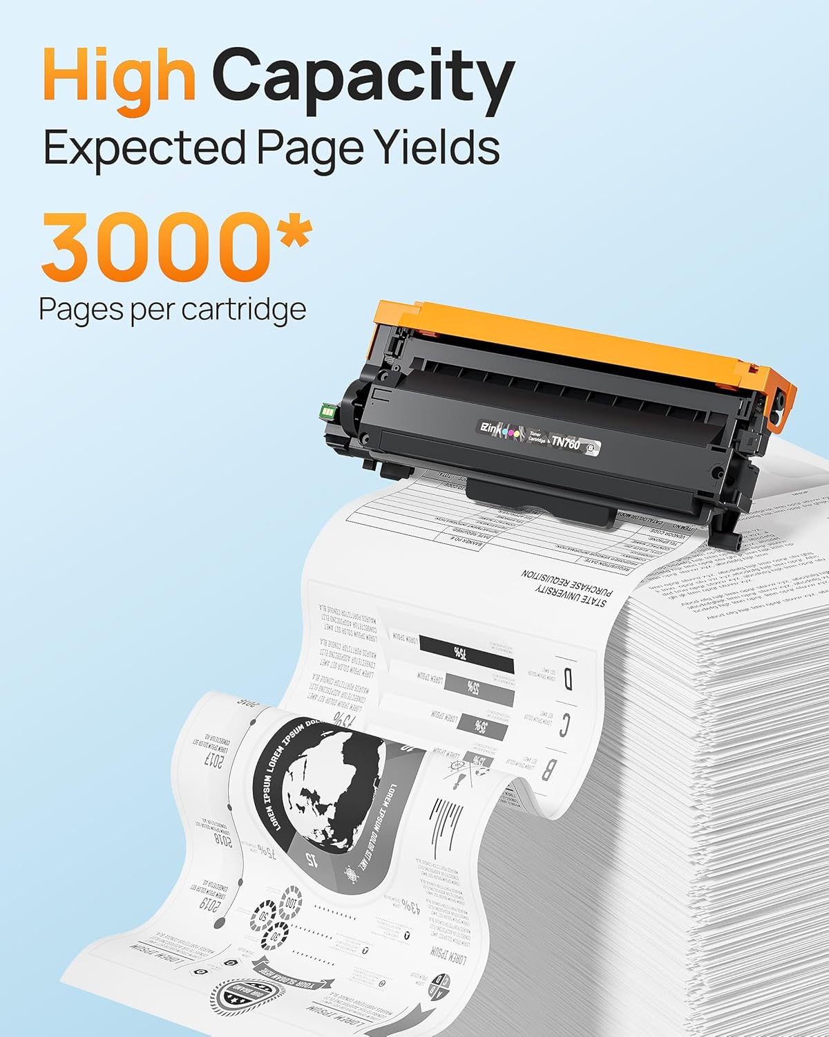 E-Z Ink Compatible TN760 Toner Cartridges Replacement for Brother TN-760 TN730 TN-730 to Use with HL-L2350DW HL-L2395DW HL-L2390DW HL-L2370DW MFC-L2750DW MFC-L2710DW DCP-L2550DW (Black, 4 Pack)