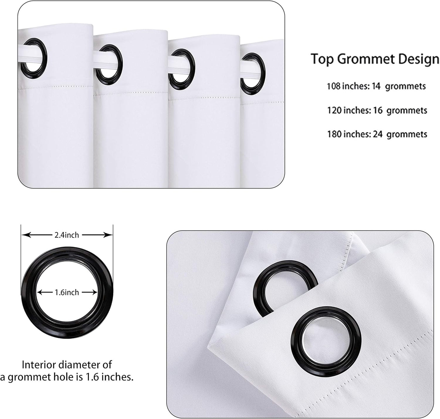 BONZER Room Divider Curtain Screen Partitions Total Privacy Wall Wide Blackout Curtains for Shared Room, 96L x 108W Inch (8L x 9W ft), 1 Panel, Greyish White