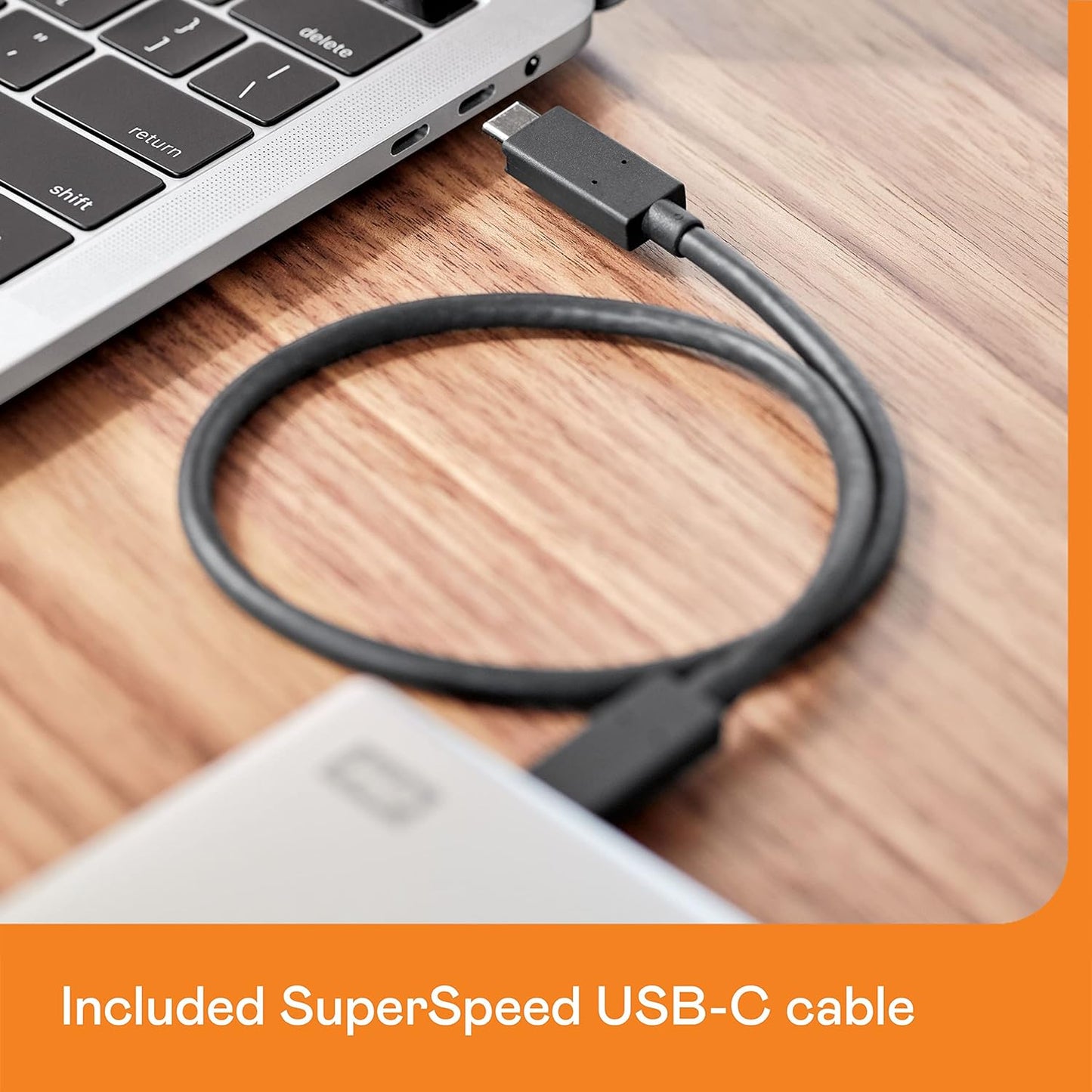 WD 5TB My Passport Ultra for Mac Silver, Portable External Hard Drive, backup software with defense against ransomware, and password protection, USB-C and USB 3.1 - WDBPMV0050BSL-WESN