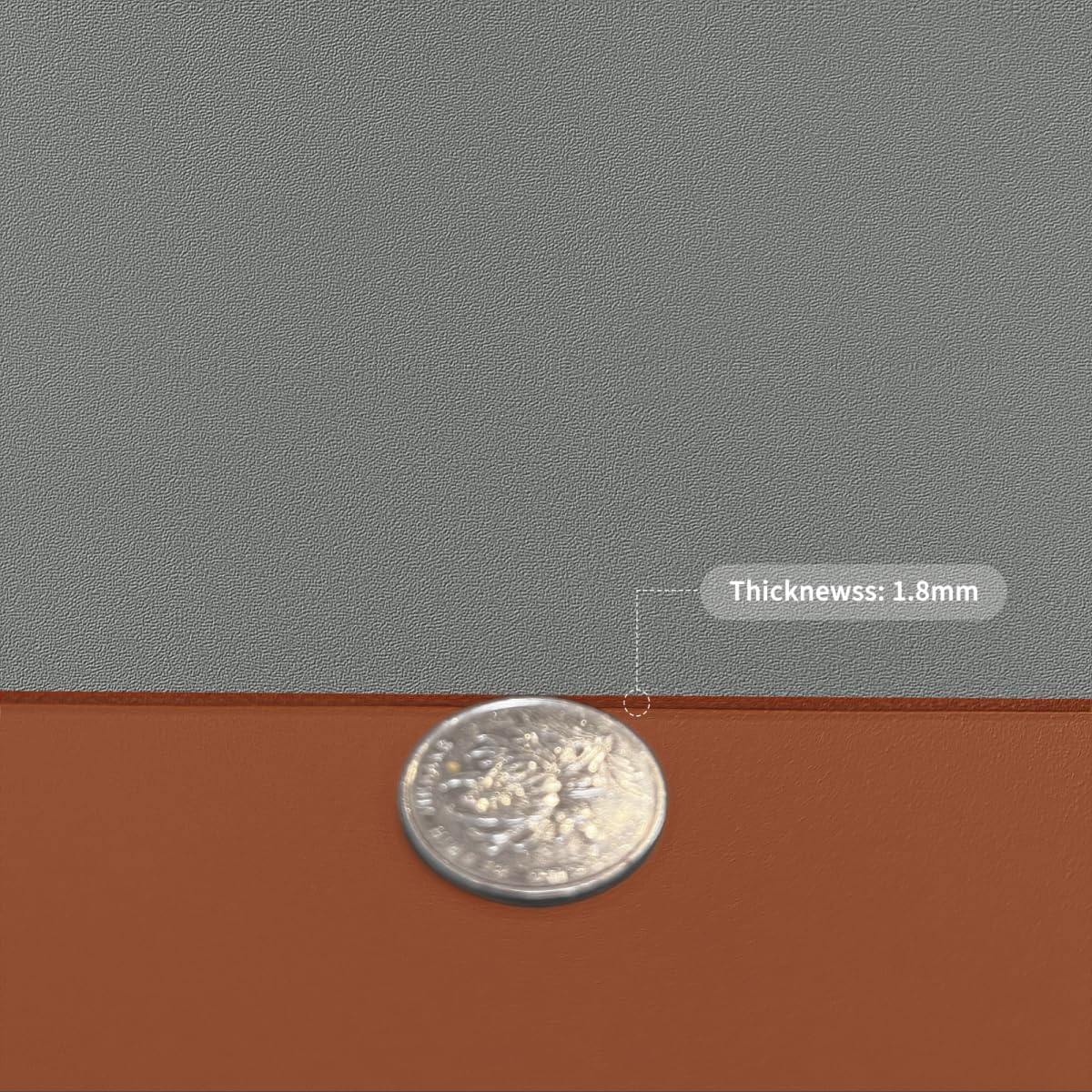 Leather Table Cover,1.8mm Thick,42x60 Inch Table Protector,Table Protector for Dining Room Table,Dining Table Cover,Table Cover Protector,Dining Room Table Protector Pad(Brown+Gray,42x60)