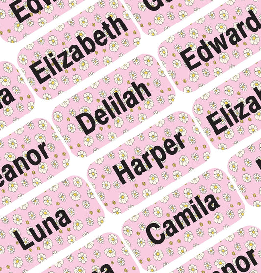 Personalized Waterproof Name Labels Press and Stick Custom Name Stick on Clothing Labels. Customized Up to 3 Lines Great for Camp & Daycare