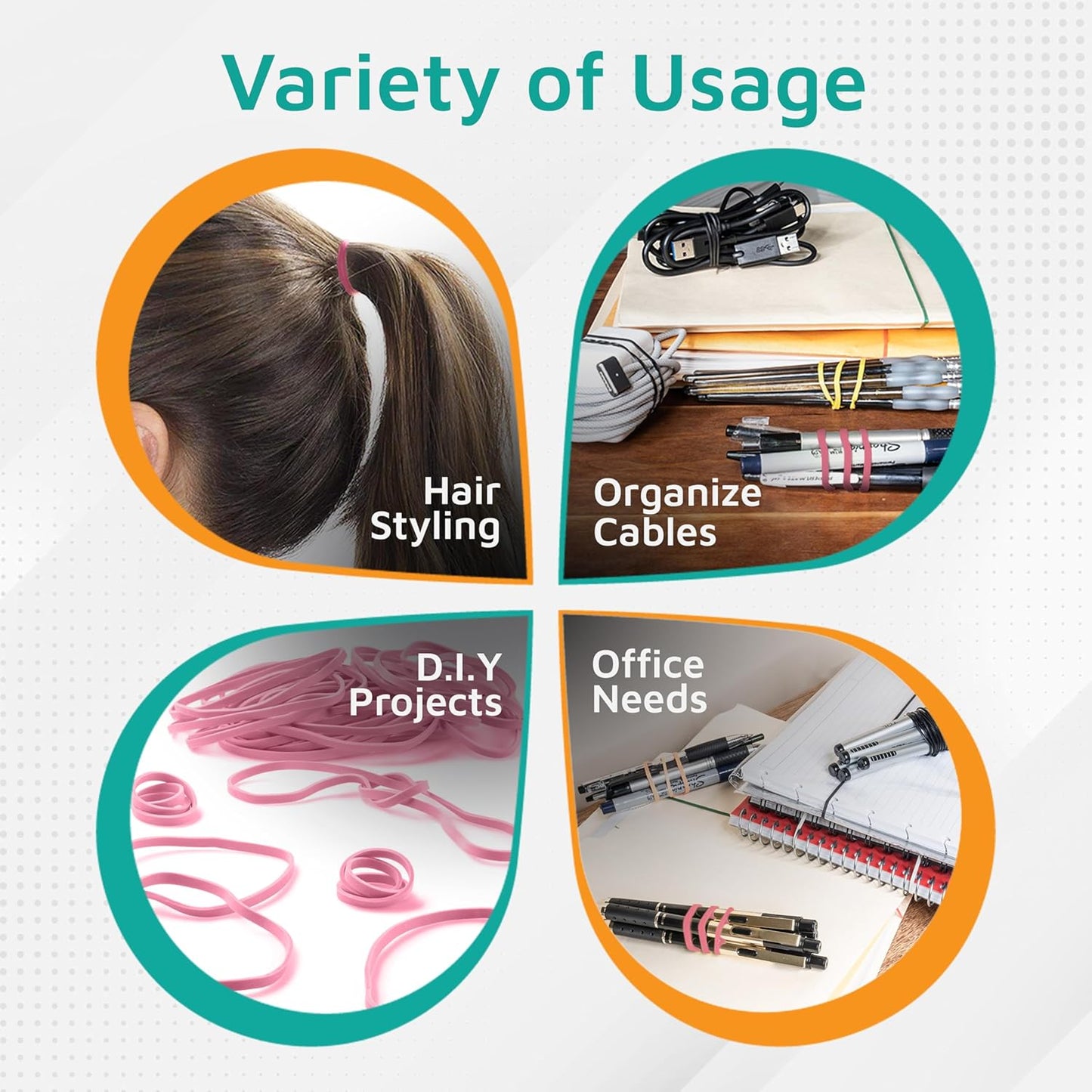 PlasticMill Rubber Bands - #33 Size - Pink Rubberbands - 1LB/500 Count