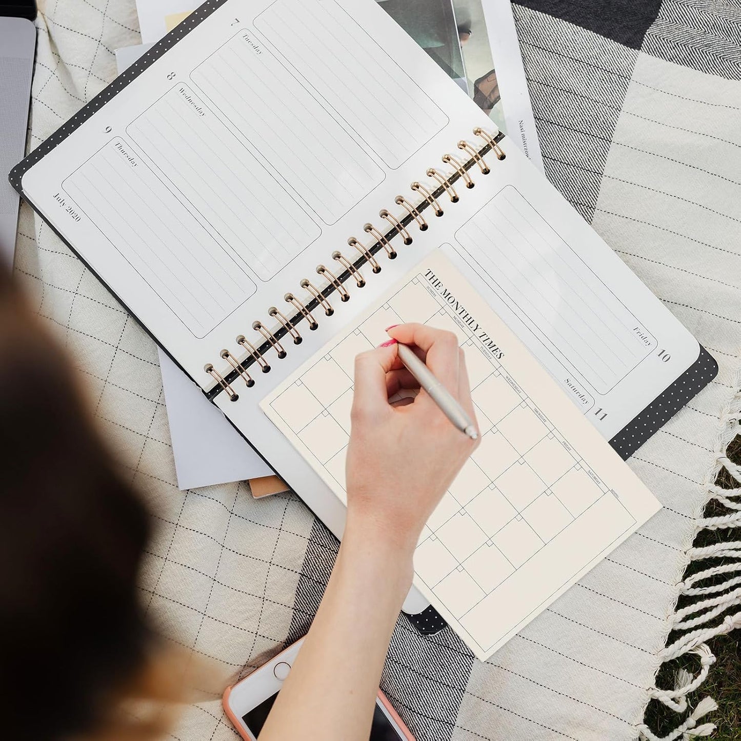 STOBOK 2pcs Tear- Notebook Daily for Monthly Memo Paper Time Planning Weekly Task Checklist Off Management Planner Noting Students Book Notepad Calendar Pad Home Schedule Agenda