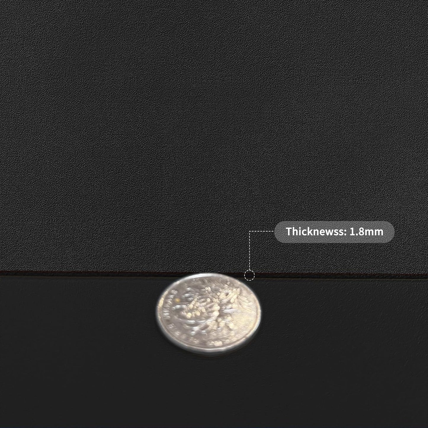 Leather Table Cover,1.8mm Thick,24x60 Inch Desk Cover,Large Desk Mat,Table Protector,Table Cover Protector,Table Protectors for Rectangle Tables(Black+Black,24x60)