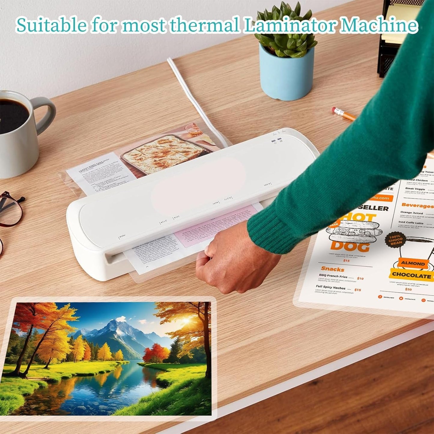 5 mil Thermal Laminating Pouches, Clear 9 x 11.5 Inch Laminating Sheet Paper for Thermal Laminator, Holds 8.5" x 11" Letter Size Lamination Sheets (500 Pack)