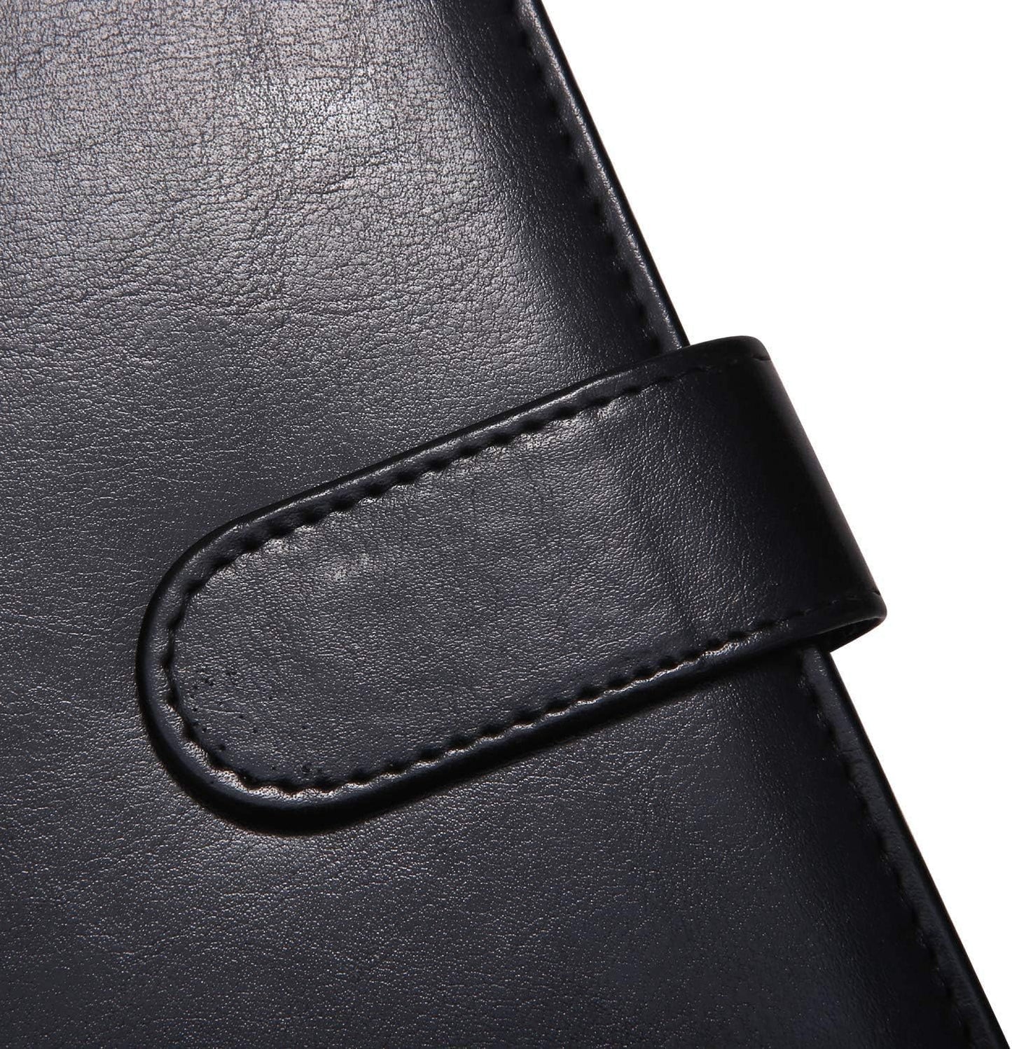 Padfolio Clipboard Folder Portfolio, Mymazn Faux Leather Storage Clipboard with Cover for Legal Pad Holder Letter Size A4 Writing Pad for Business School Office Conference Notepad Clip Boards (Black)