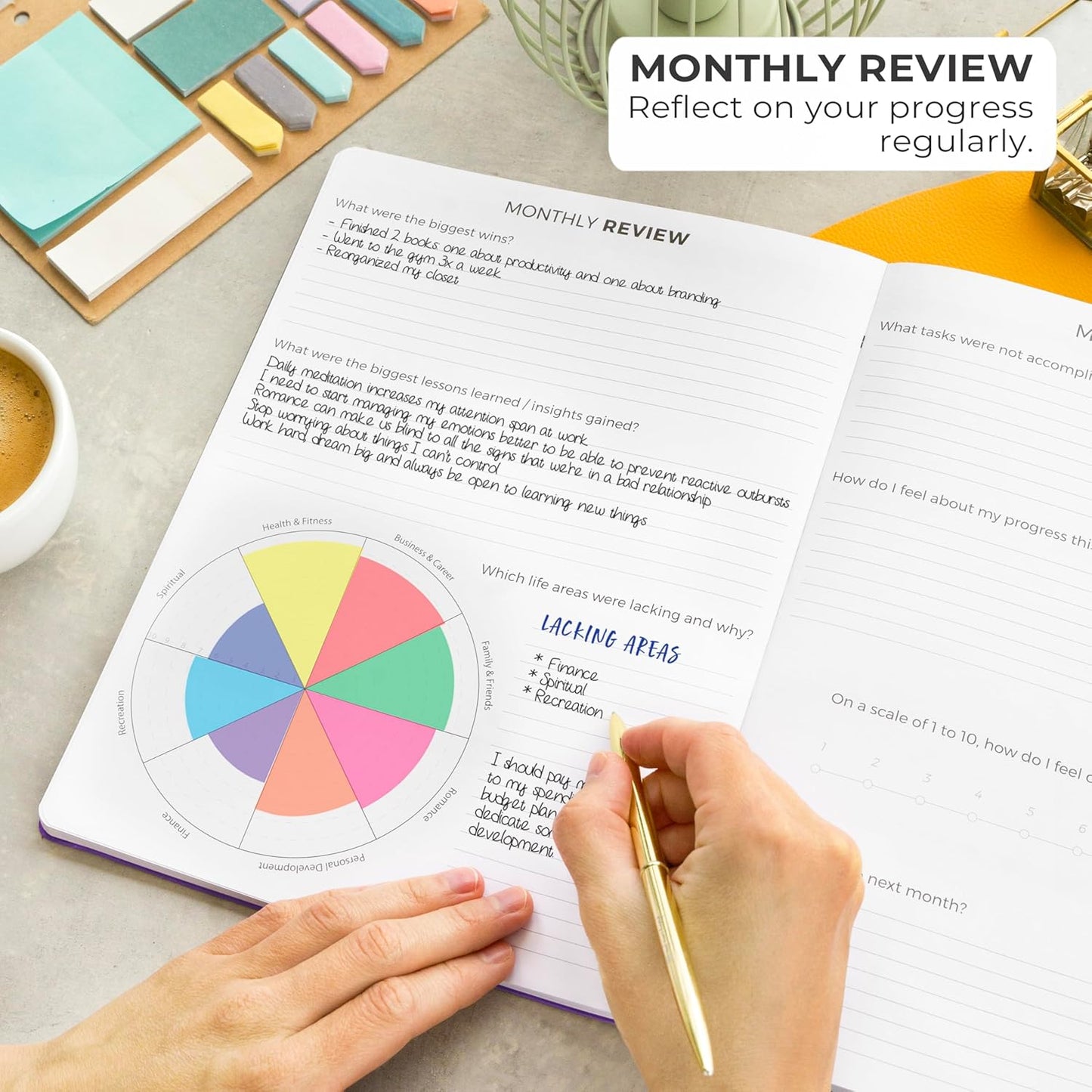 Clever Fox Planner PRO Light – Weekly & Monthly Life Planner to Increase Productivity, Time Management and Hit Your Goals, 8.5x11″ (Purple)