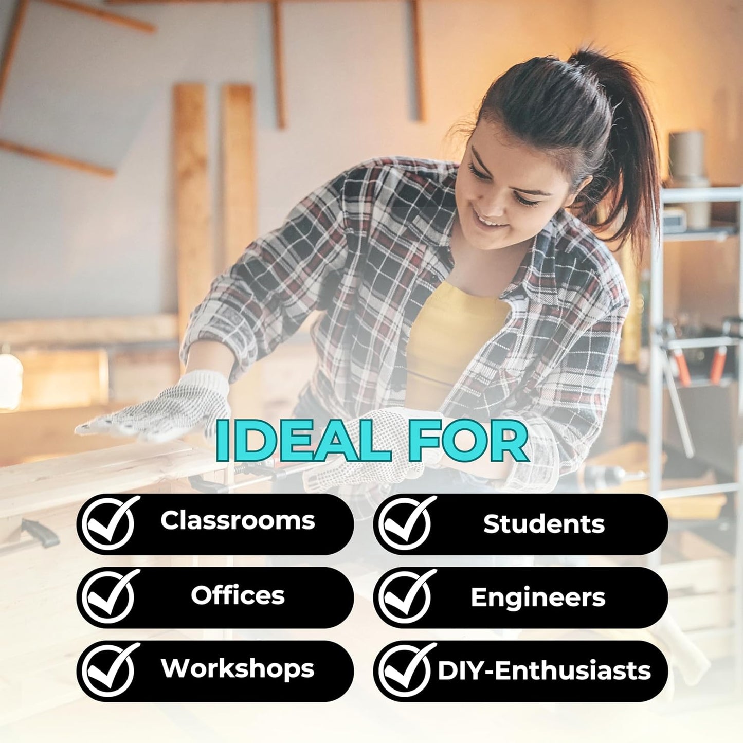 NOKKO Metal Ruler 18 Inch - Pack of 10 - Stainless Steel Ruler Set with Straight Edge Rulers - Precise Metric & Imperial Measurements - Ideal for School, Office, Woodworking & Craft Projects