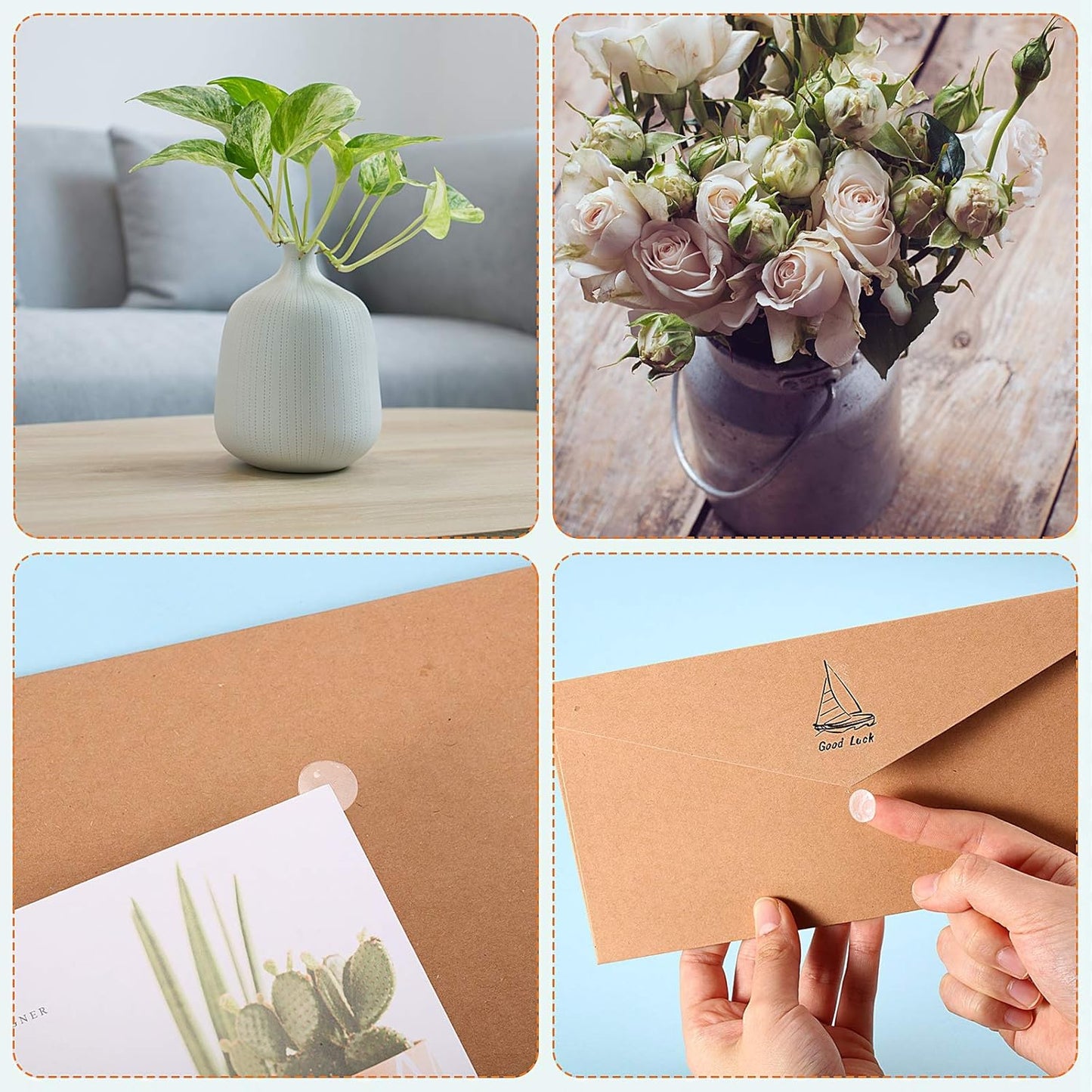 Zonon 3000 Pcs Double Sided Adhesive Dots Clear Glue Point Tape Stickers Balloon Glue Round Mini No Traces Adhesive Sticker Dot Sticker for Classroom Decor Craft DIY Office (0.39 Inch/ 10 mm)