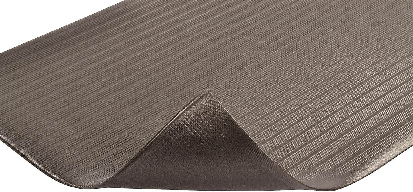 Notrax 410 Airug® 4' x 60' x 3/8" Anti Fatigue Mat, Enhanced Slip Resistance with Beveled Edges and Ribbed Surface, Ideal for Industrial and Commercial Workplaces, Black, 410R0348BL
