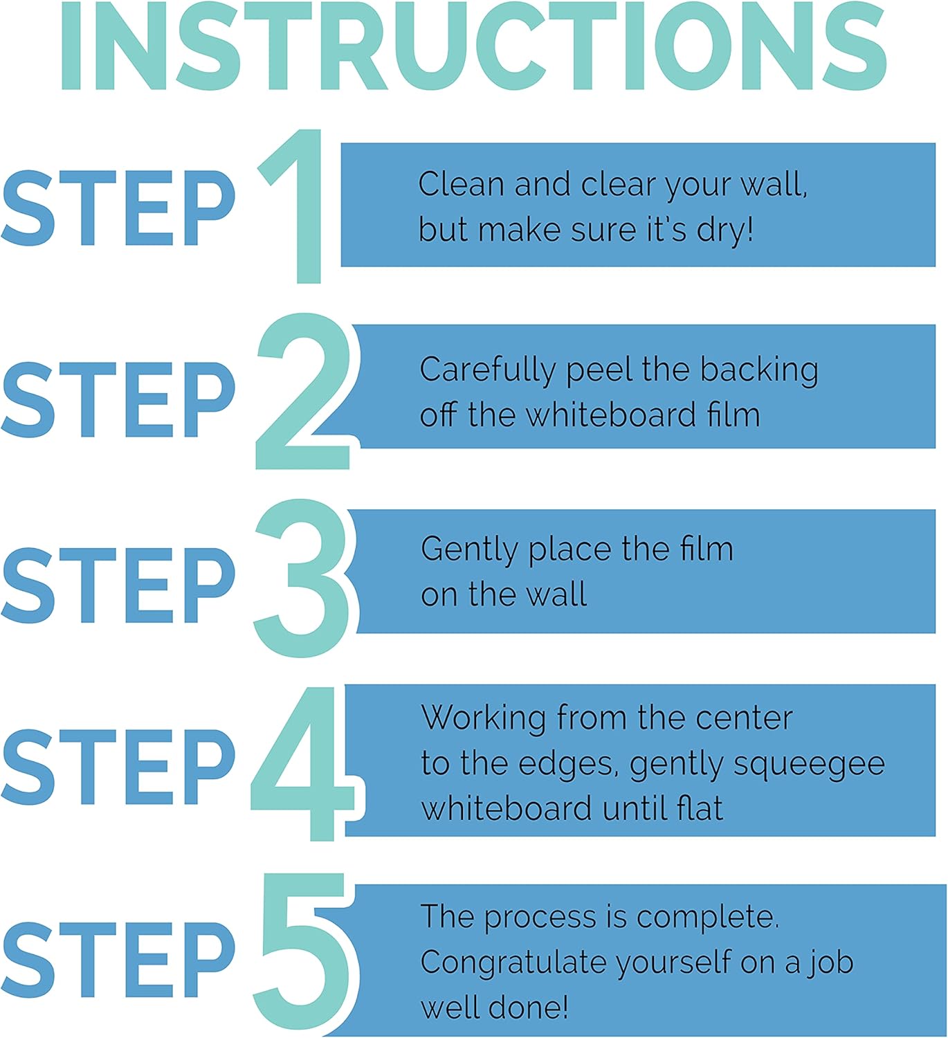 Dry Erase Whiteboard Wall Calendar Decal Sticker – 48 x 36 Inch Large Self-Adhesive, Removable, Residue Free Contact Paper for Kids, Home, and Office – Marker & Eraser Included