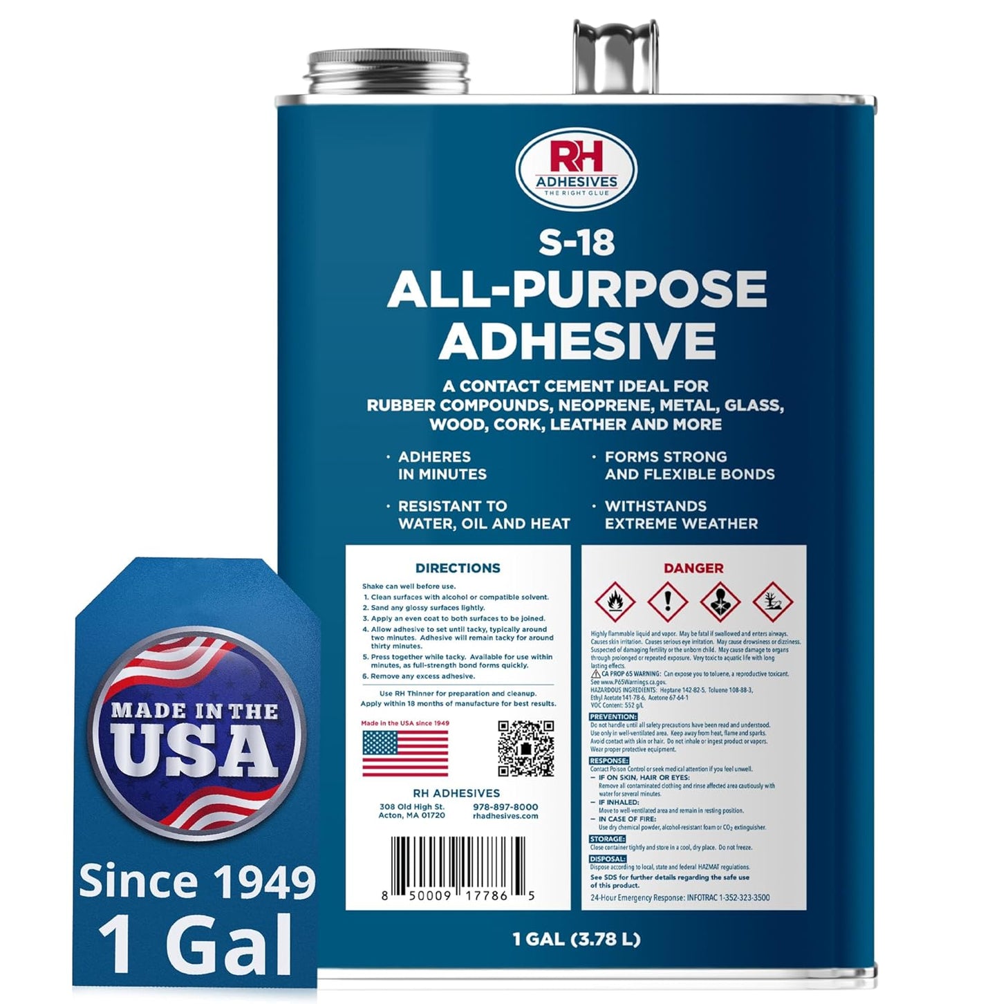 S-18 All-Purpose Adhesive, 1 Gallon - RH Adhesives