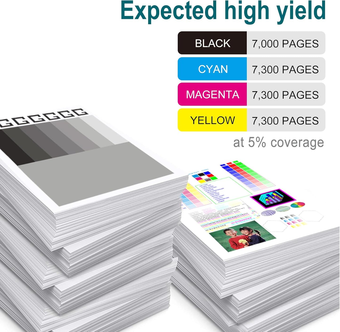 307A Toner Cartridge 4 Pack Replacement for HP 307A Works with HP Color Professional CP5225 CP5225n CP5225dn Printer Toner (Black Cyan Magenta Yellow)