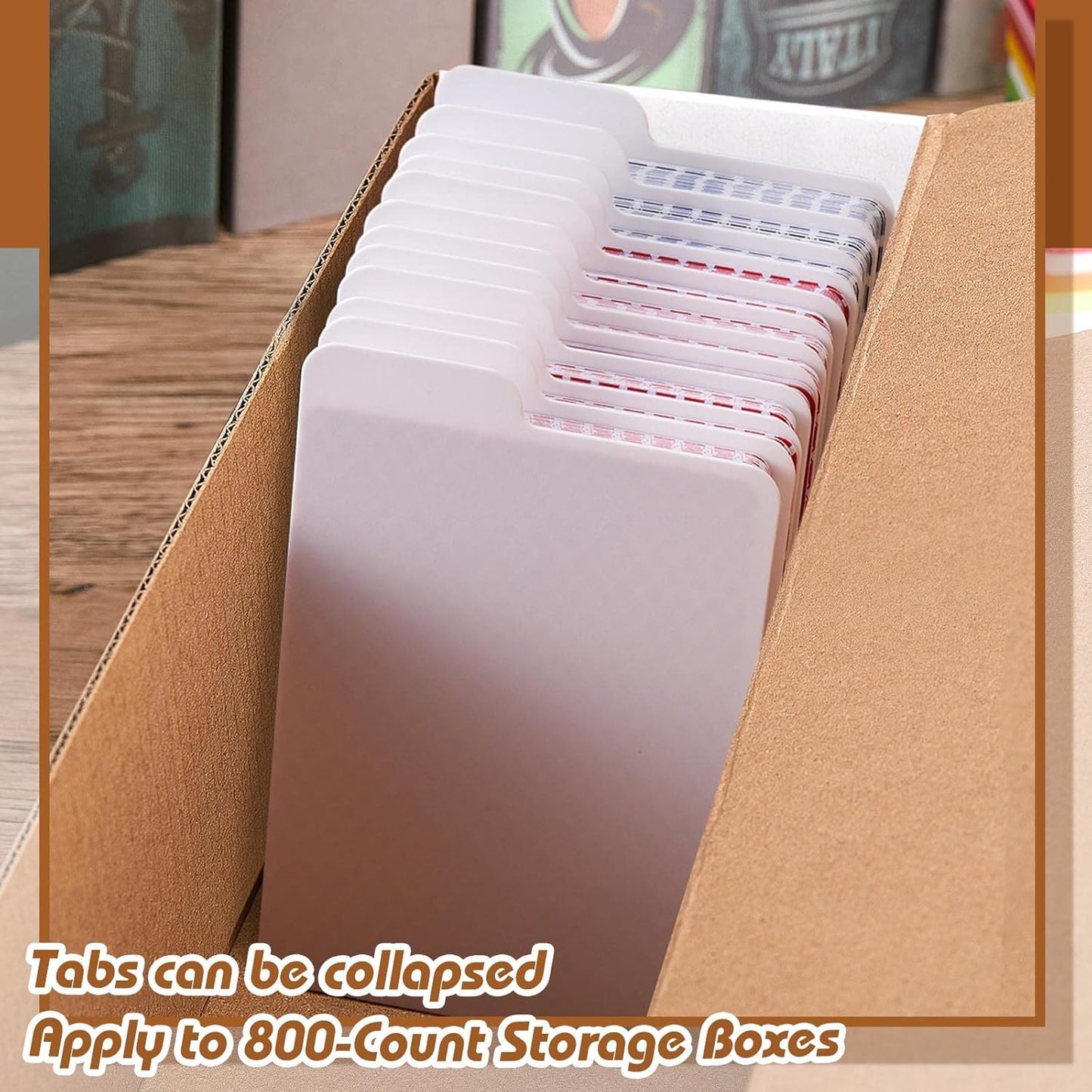 Lewtemi White Trading Card Dividers Plastic Card Separators Organizer for Sport Game Business Storage, 2.6 x 3.8 Inch/ 66 x 97 mm(50 Pieces)