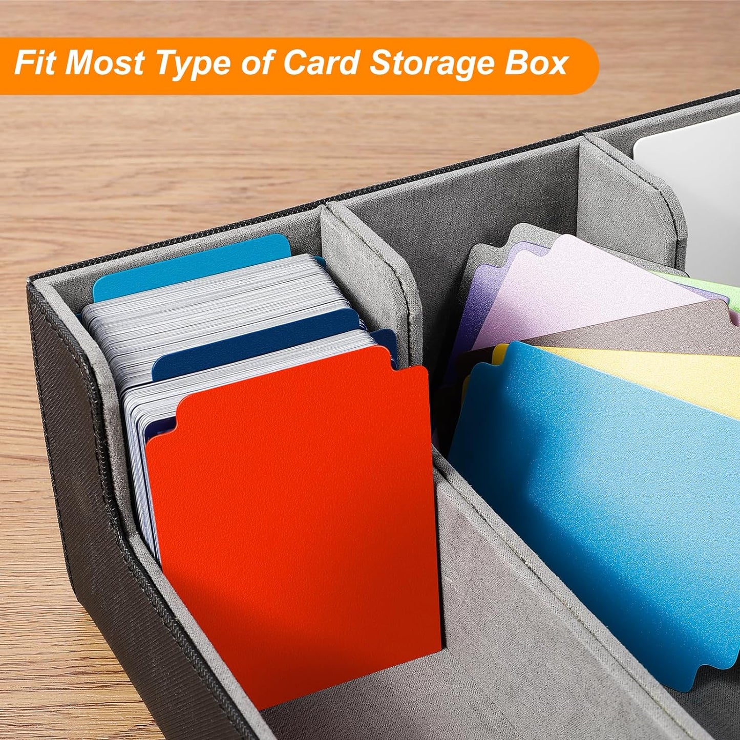 60 Pieces Trading Card Dividers Black Playing Card Separators Playing Board Game TCG Dividers Card Gathering Storage Organizer, Card Divider Fit for MTG PKM Yugioh Commander 2.71 x 3.8 Inches