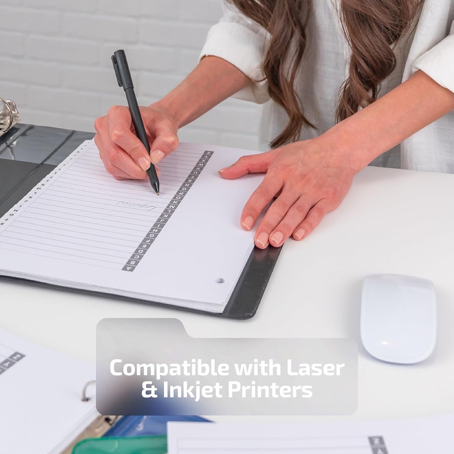 Davis Group A-Z Index Tab Dividers for 3 Ring Binders, Customizable Table of Contents, 6 Sets