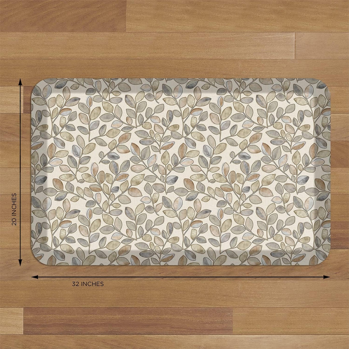 GelPro Designer Comfort 3/4" Thick Ergo-Foam Anti-Fatigue Kitchen Floor Mat, 20"x32", Orchard Almond