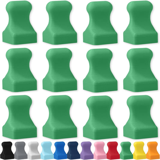 Glassboard Studio MiniPawn Magnet - Strong Neodymium Rare Earth Magnets for Fridge, Whiteboard, Locker & Magnetic Glassboards - Crafting & Office Use - Strong Fridge Magnets (Spring Green, 12)