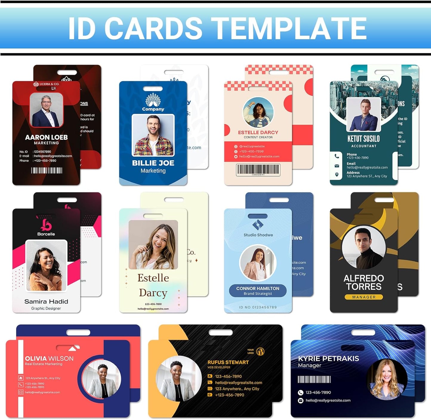 Custom Id Badge Custom Id Card Identification Badges Customizable Personalized Name Badge Customize Name Tag Photo Logo Employee Work Office Volunteer Customized Personal (Vertical-11)
