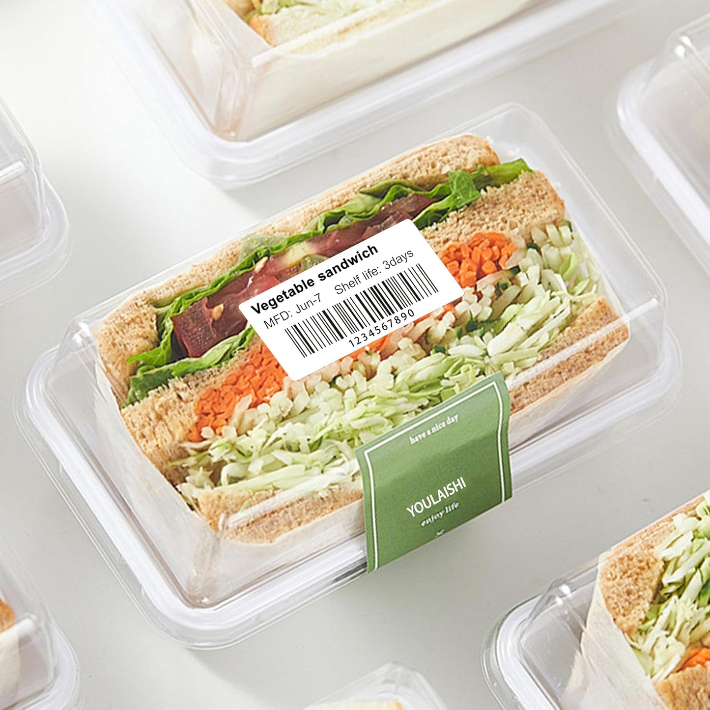 1X2 inch Label Stickers Roll for Thermal Printer 500PCS White Colored Removable Freezer Labels Waterproof Blank Sticker Labels to Write on for Food Containers and Jars